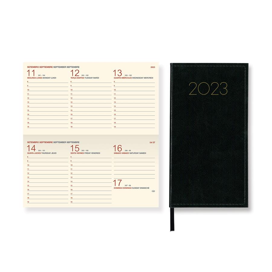 AGENDA CONDOR EXCEL B15 8X15 SEMANAL BOLSO PRETO 2023_4,99€_02.569