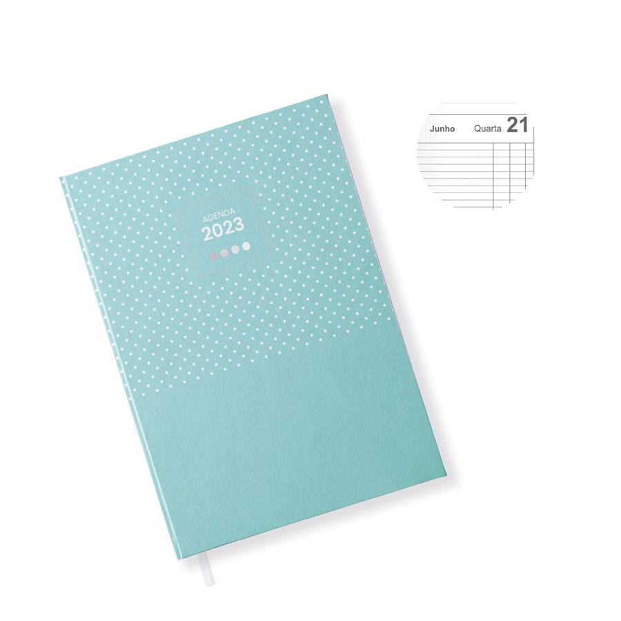 .AGENDA SUPER SPOT FSC MIX A21 14X21 DIARIA VERDE PASTEL 2023_6.99€_02.2147