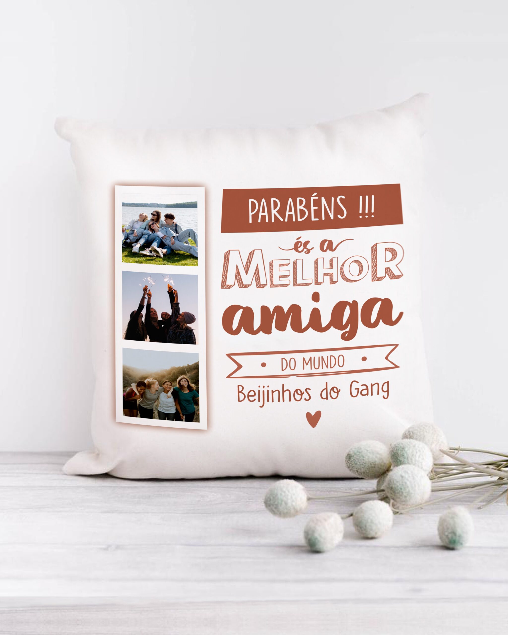 Almofada Parabéns Melhor Amiga