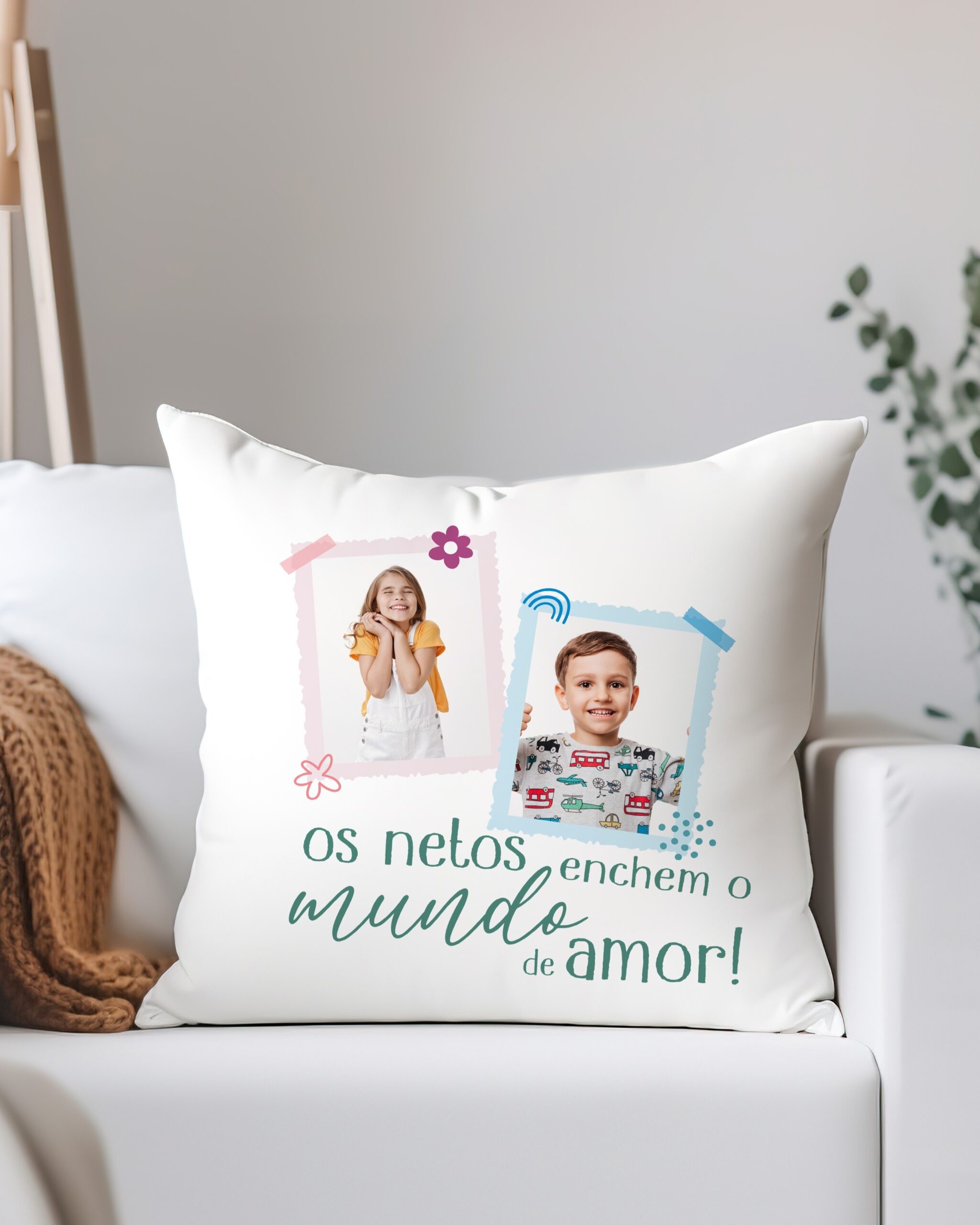 Almofada Os Netos Enchem o Mundo de Amor