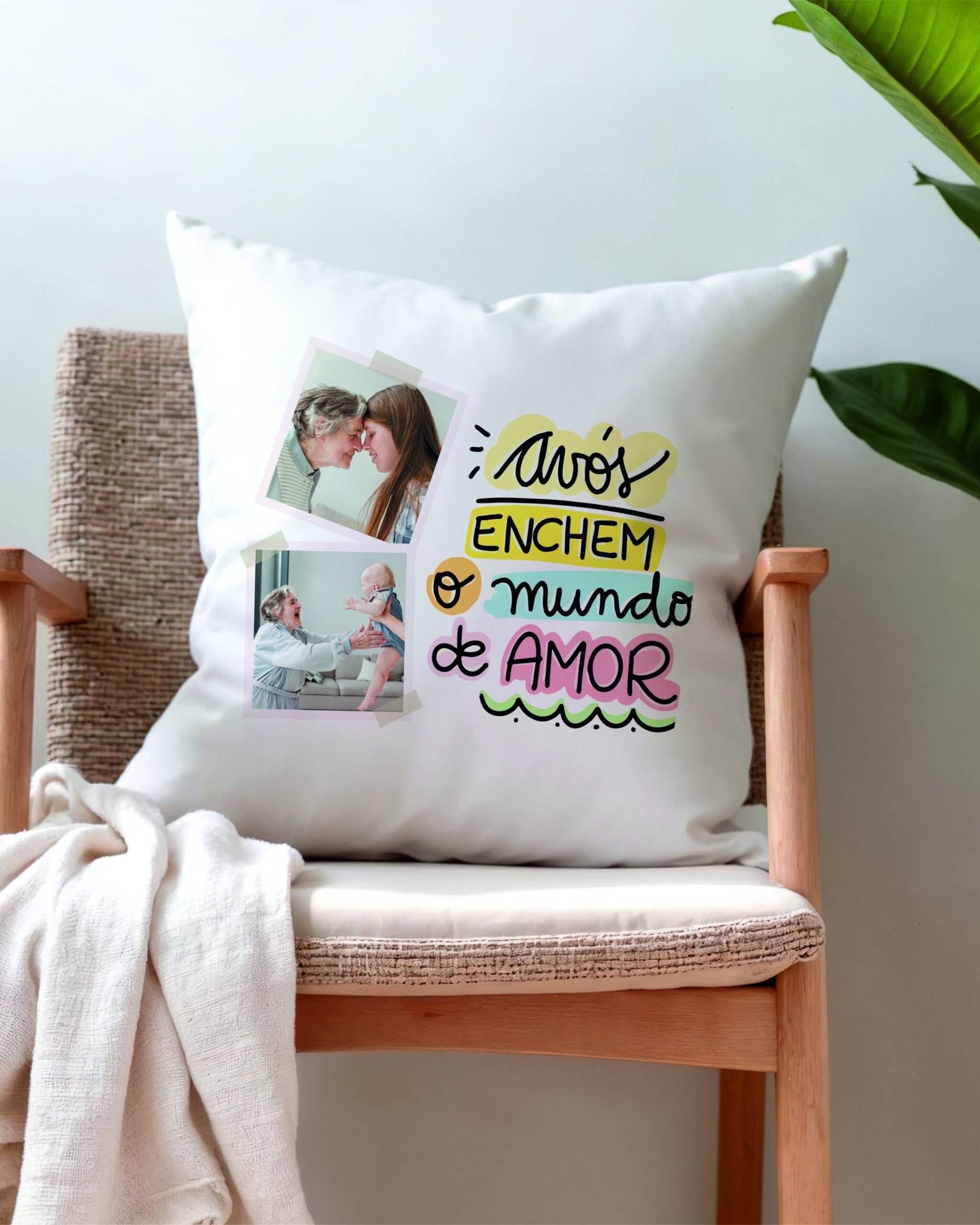 Almofada Avós Enchem o Mundo de Amor