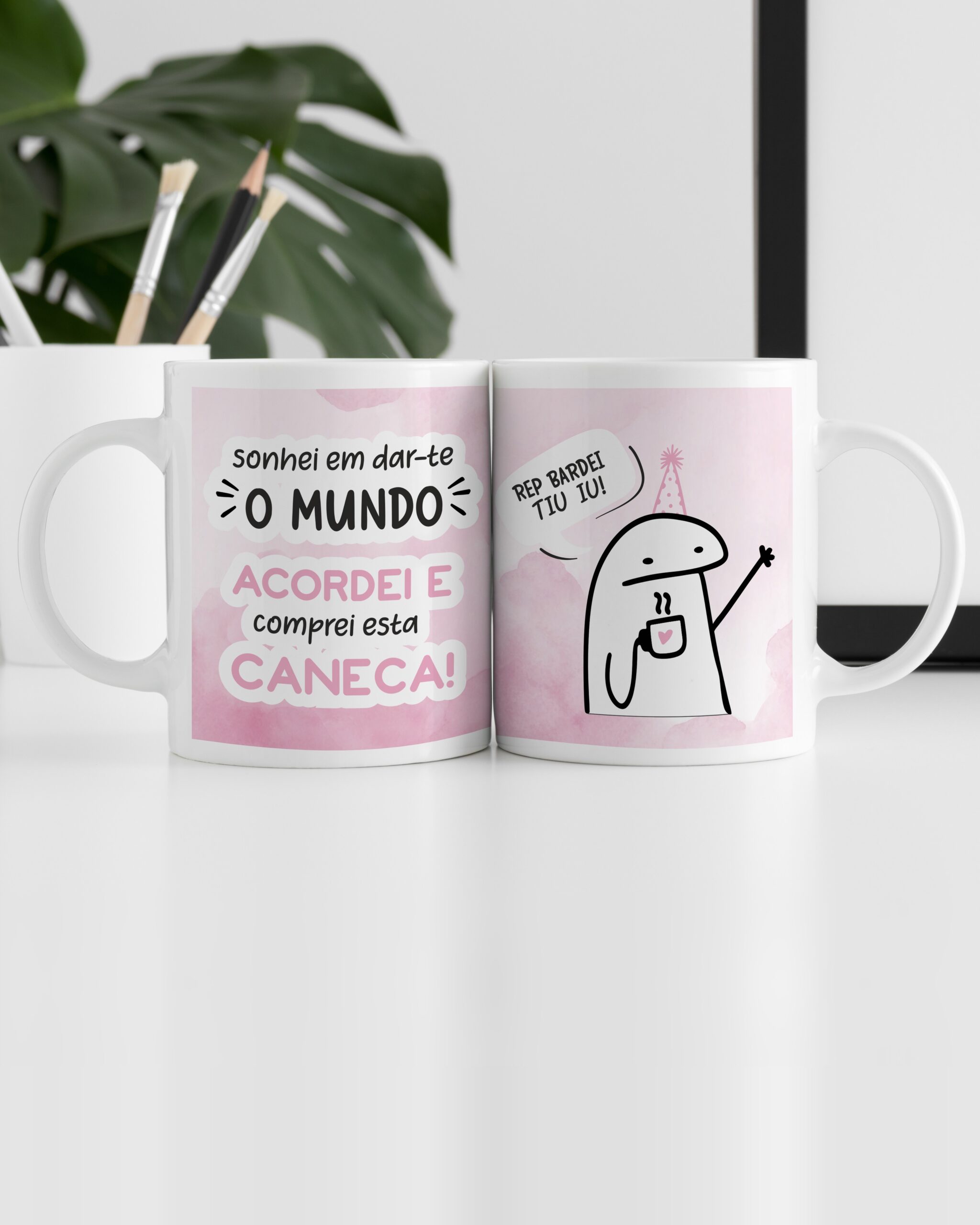 Caneca Sonhei em Dar-te o Mundo