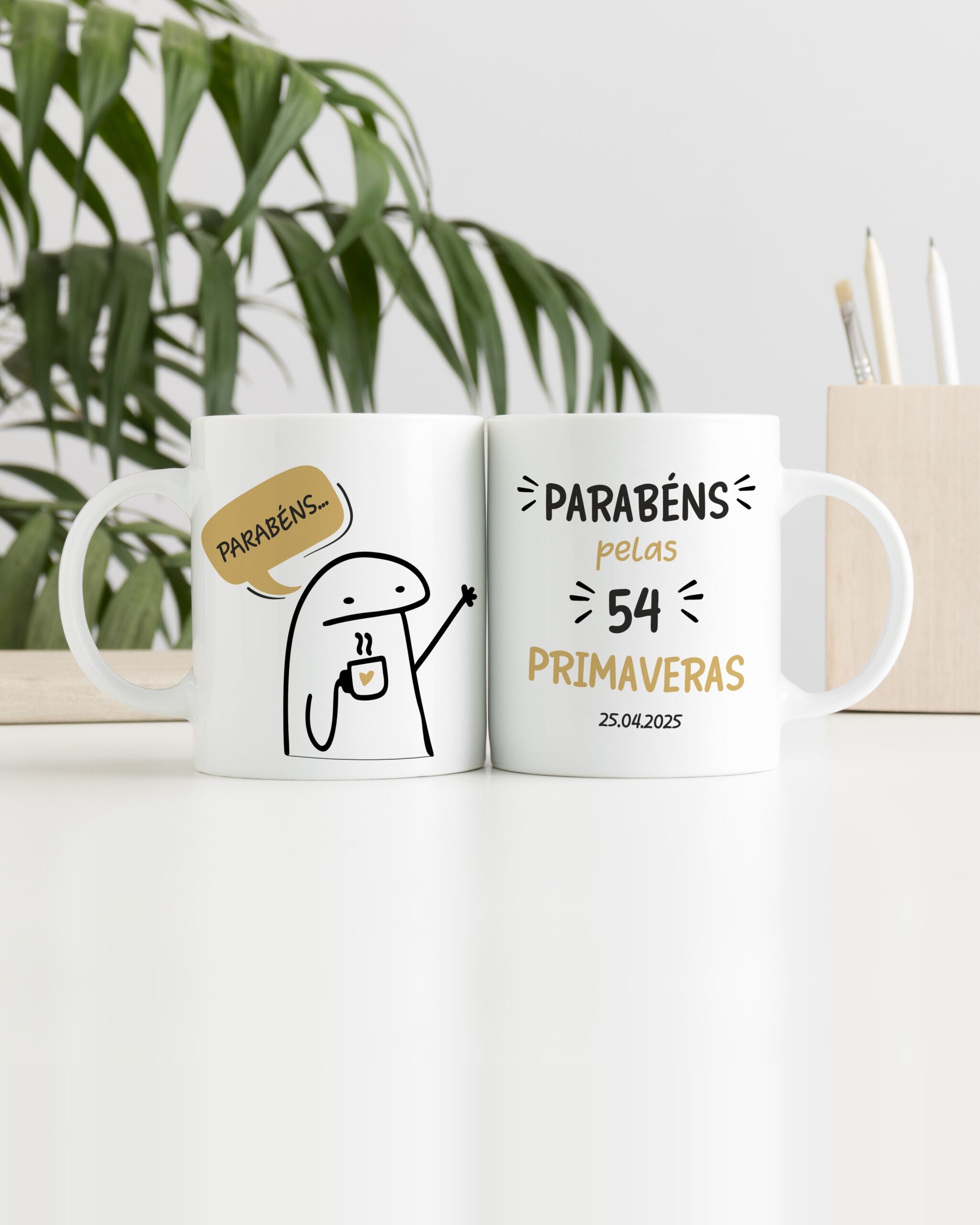 Caneca Parabéns pelas Primaveras