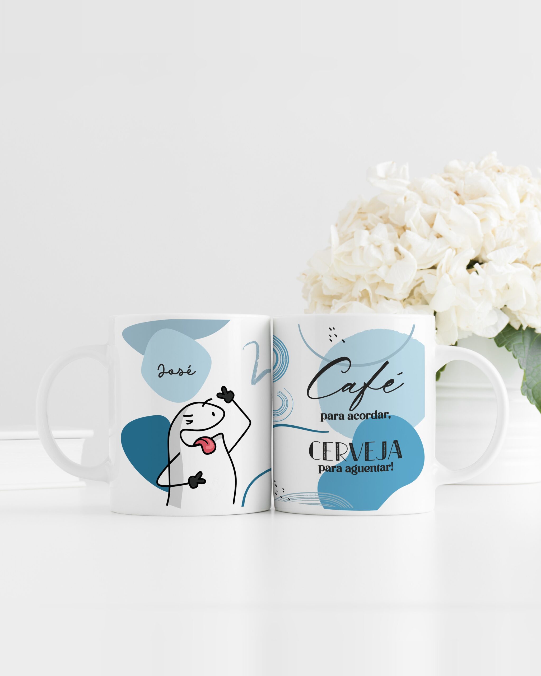 Caneca Café para Acordar Cerveja para Aguentar