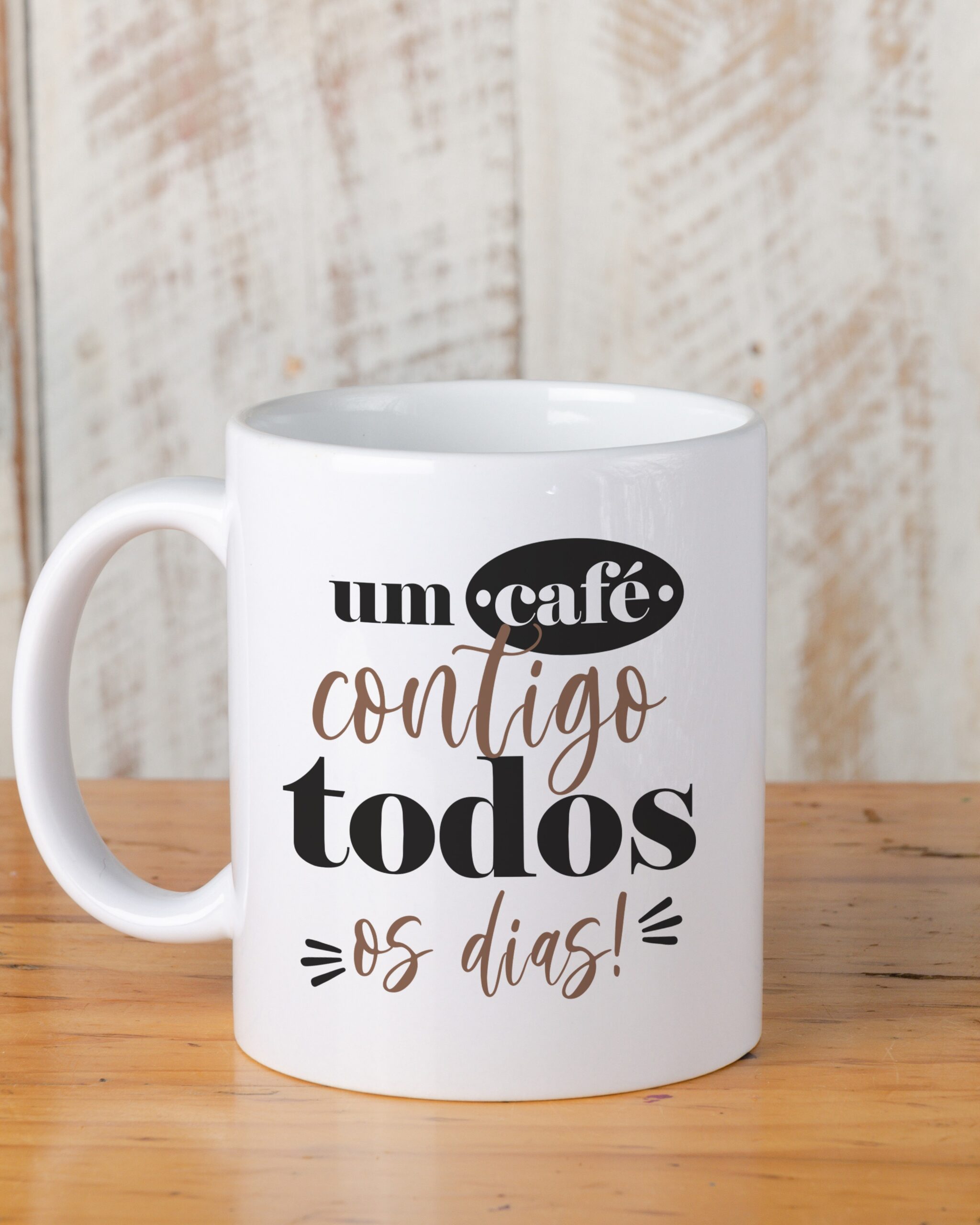 Caneca Um Café Contigo Todos os Dias