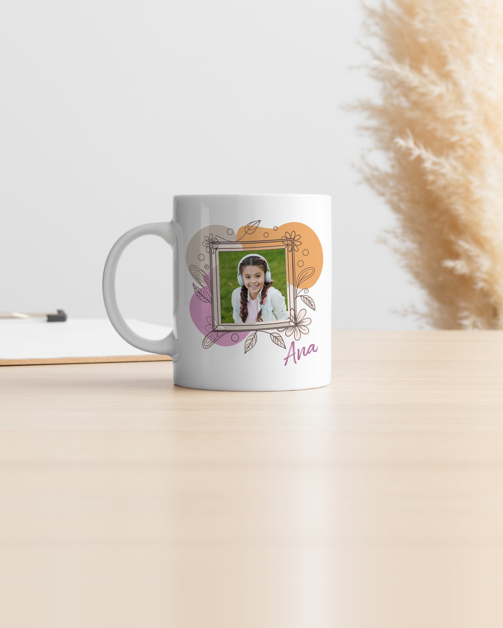 Caneca Moldura Foto com Nome