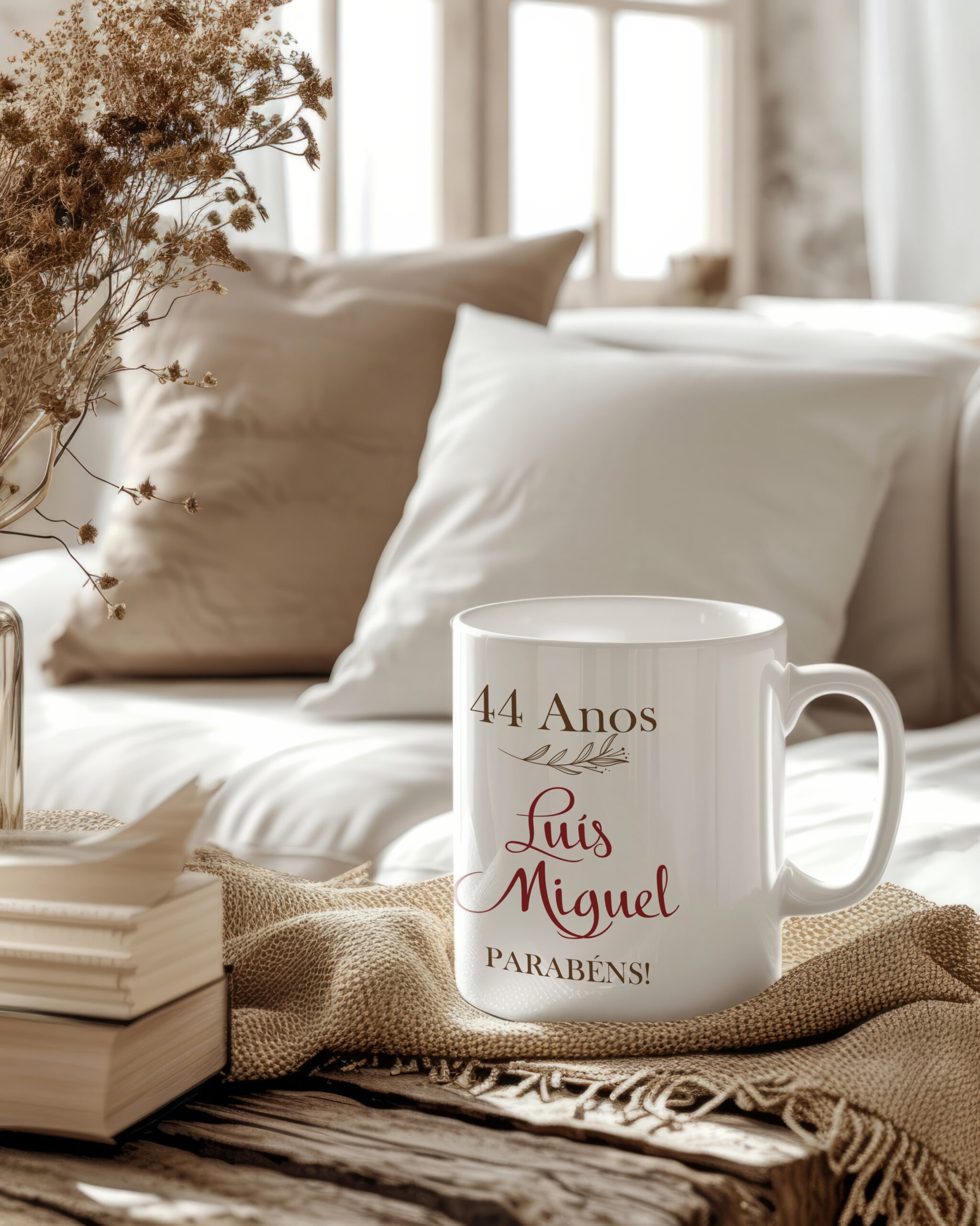 Caneca Parabéns Idade e Nome