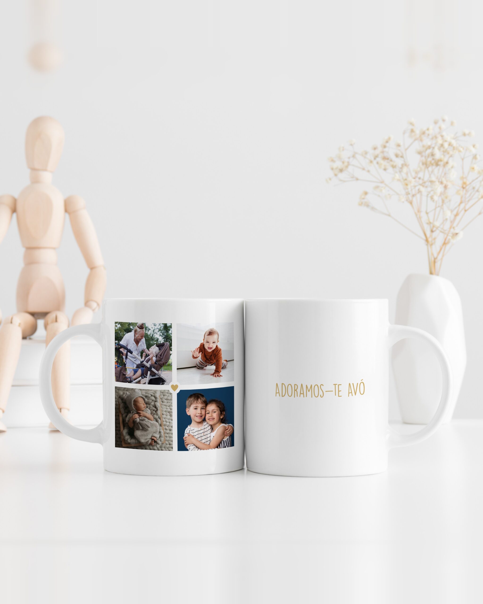 Caneca personalizada Adoramos-te Avó Colagem