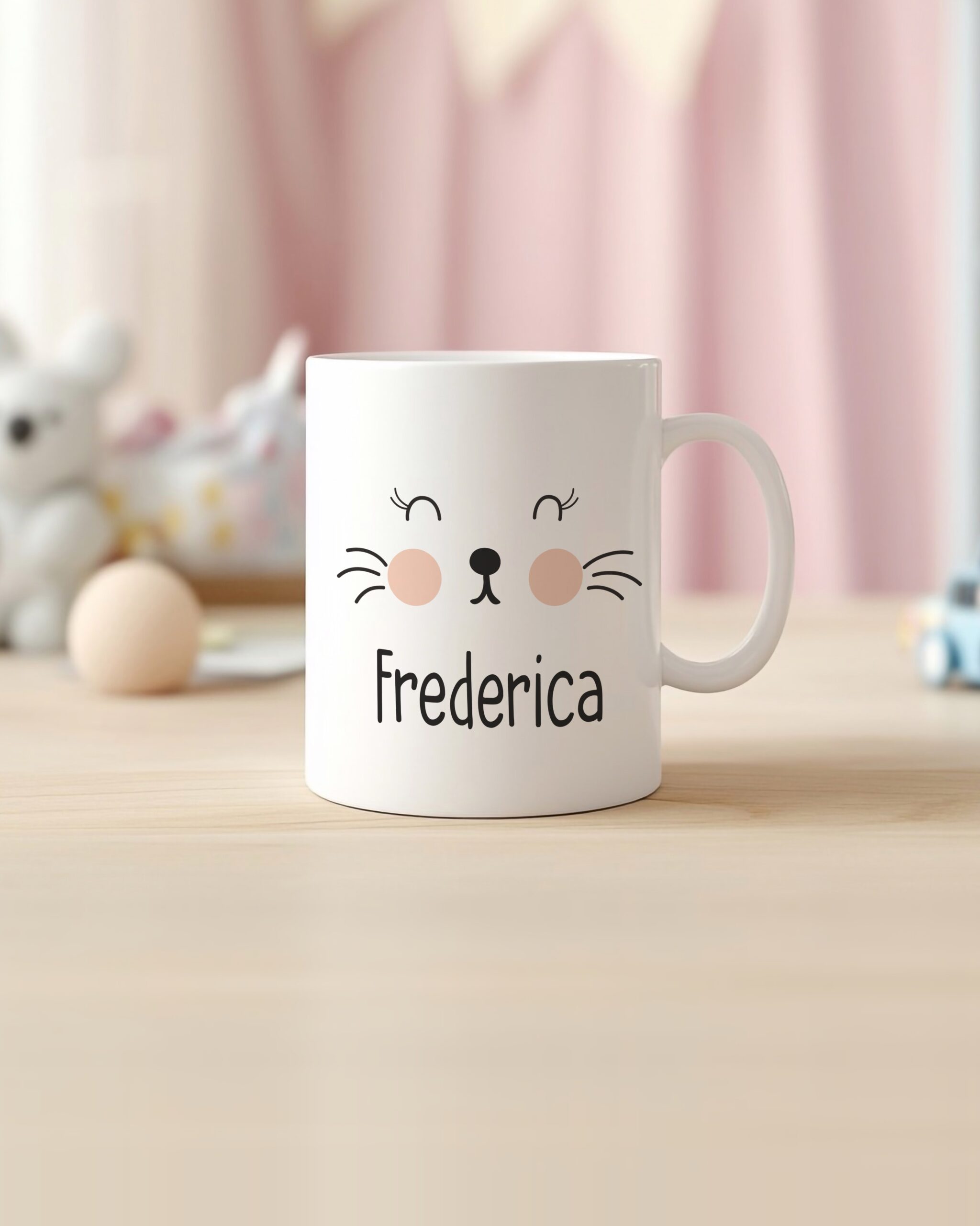 Caneca Gatinho com Nome Menina