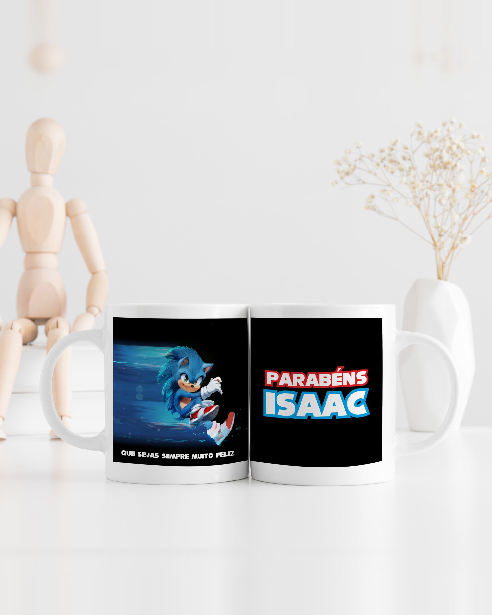 Caneca Parabéns Sonic