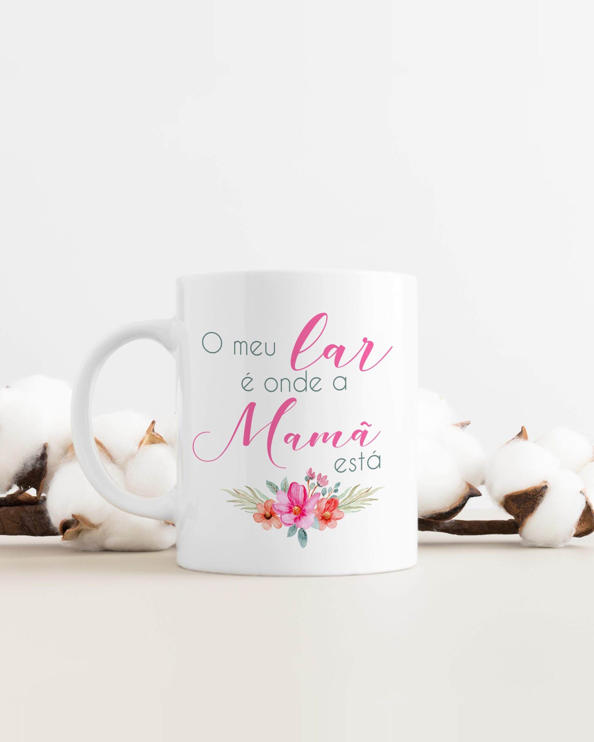 Caneca O Meu Lar é Onde a Mamã Está