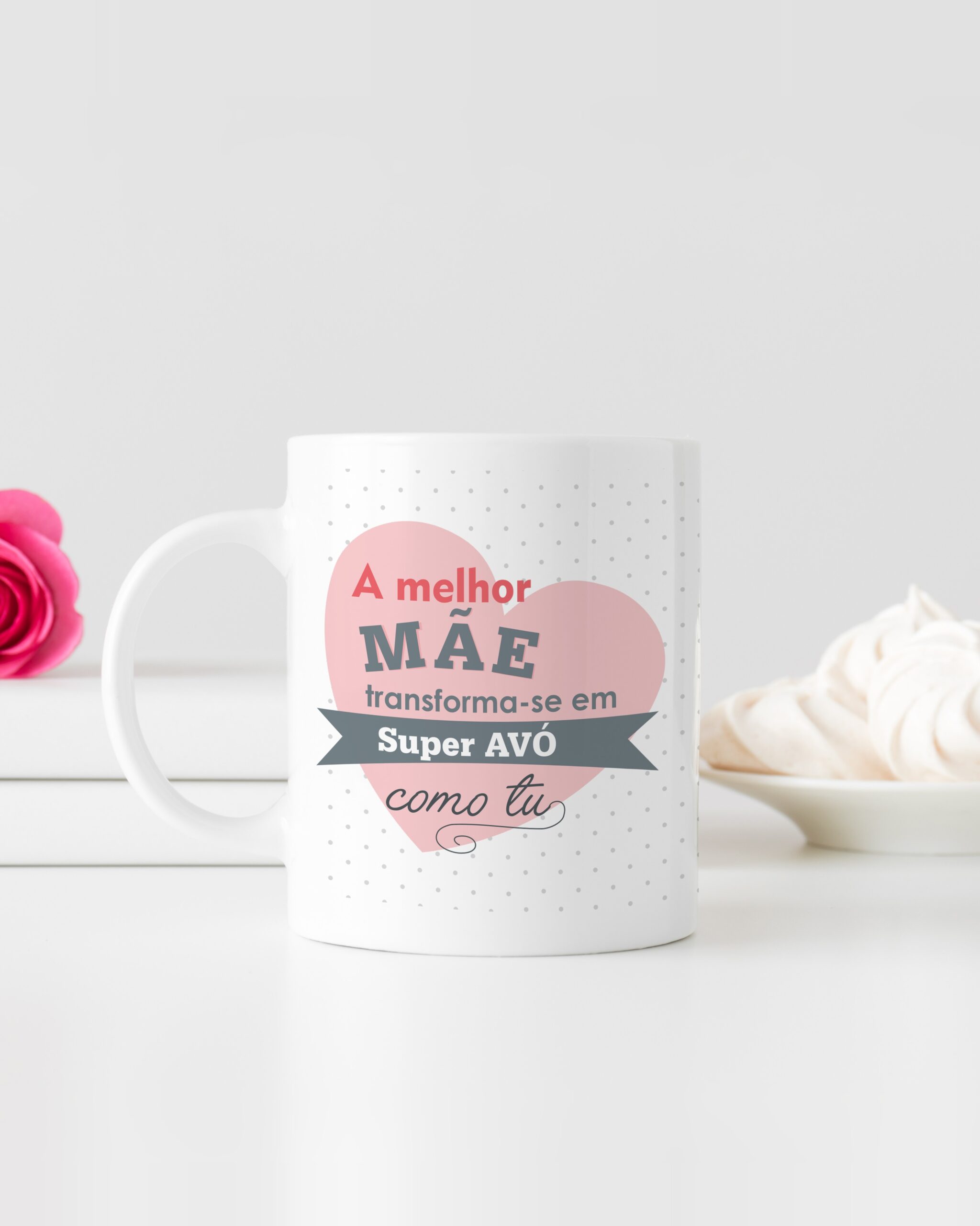 Caneca A Melhor Mãe Transforma-se em Super Avó