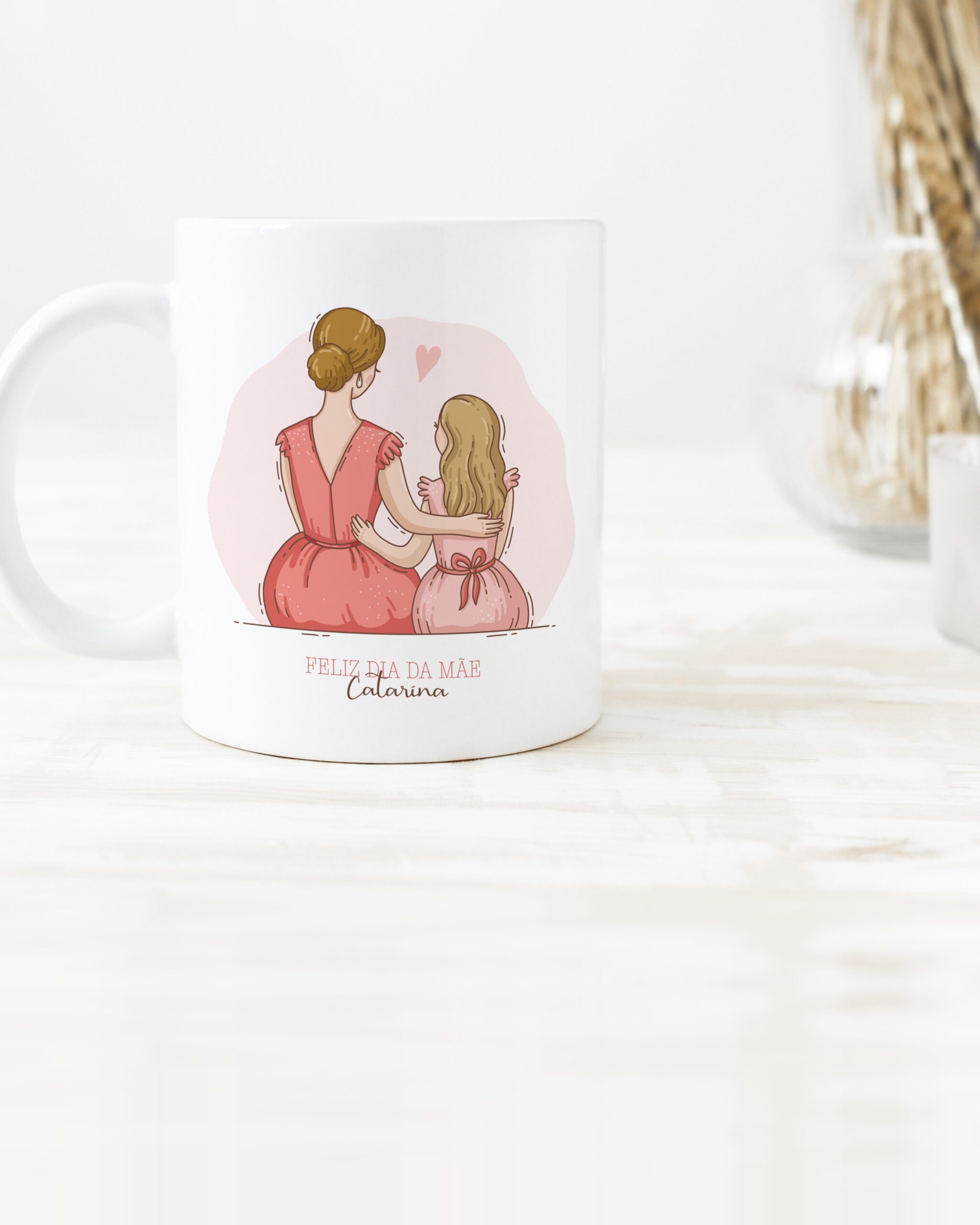 Caneca Feliz Dia da Mãe Mãe e Filha