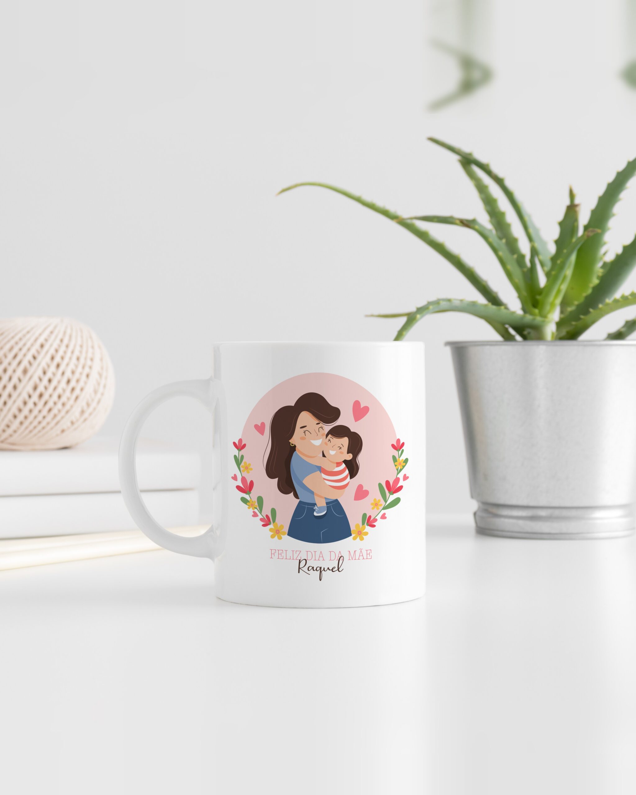 Caneca Feliz Dia da Mãe Mãe e Bebé