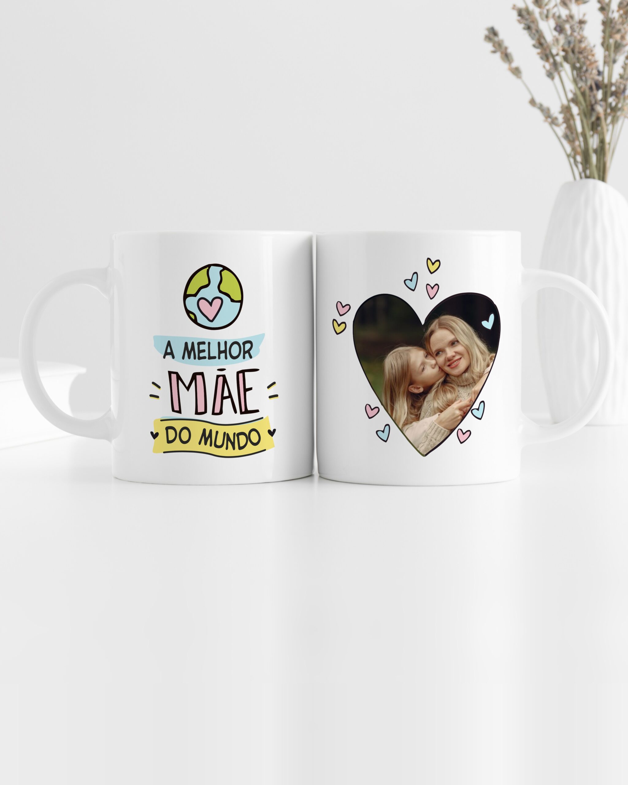 Caneca A Melhor Mãe do Mundo Coração