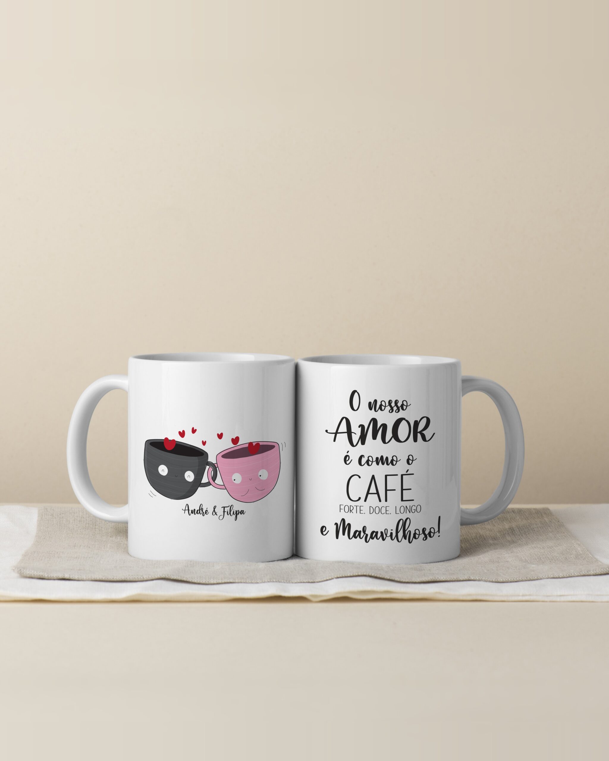 Caneca personalizada O Nosso Amor é Como o Café