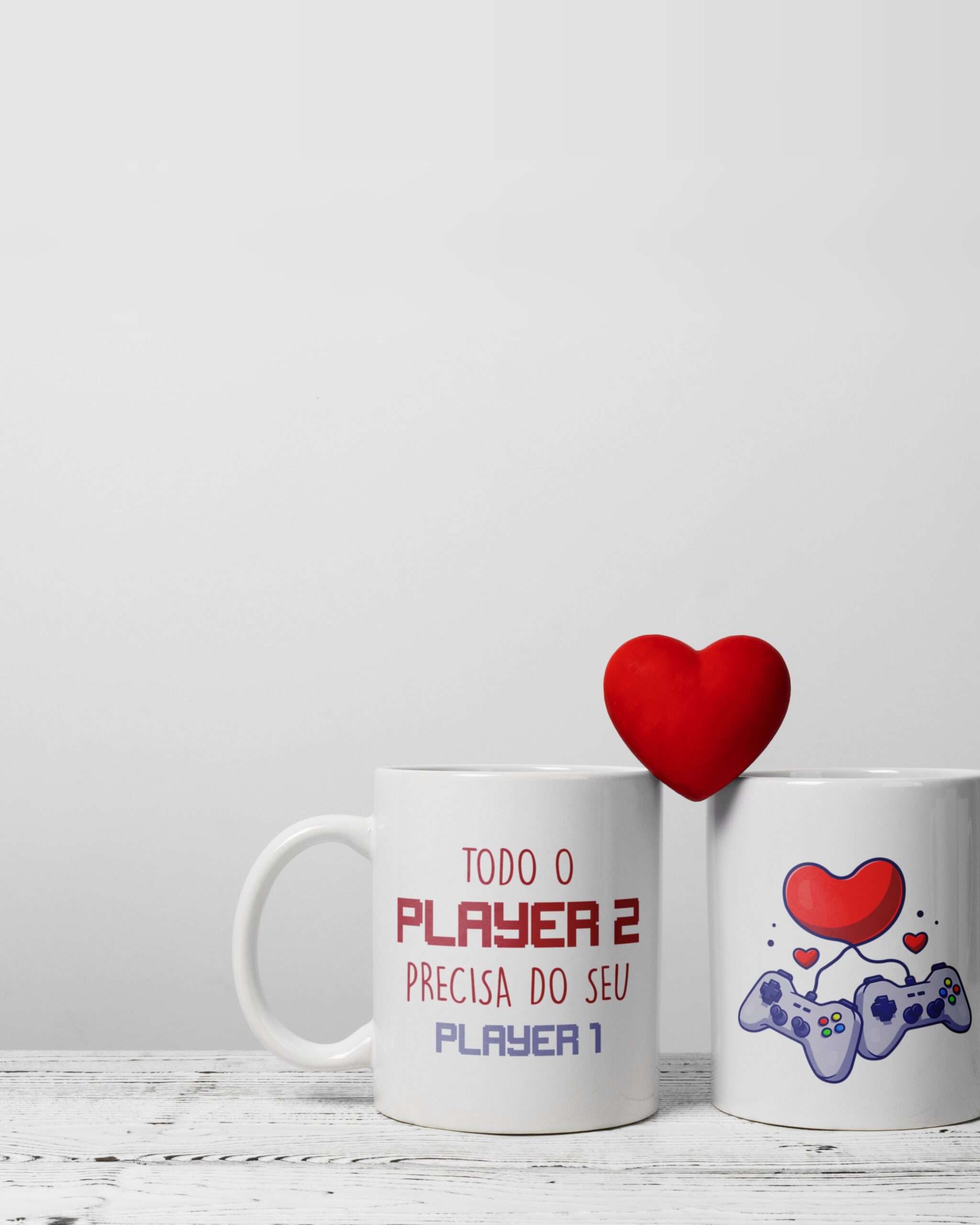 Caneca Player 2 Precisa do Seu Player 1