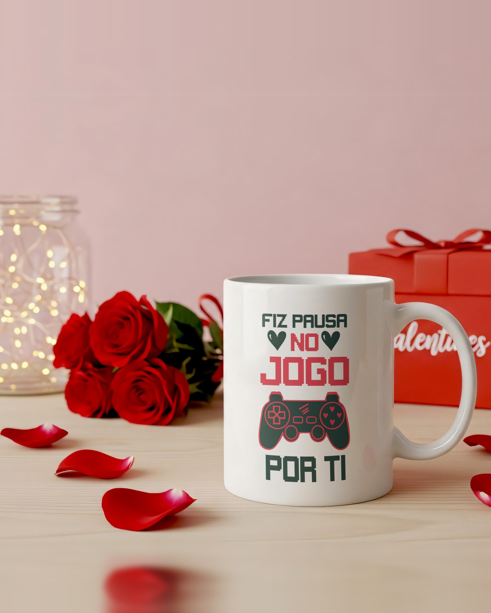 Caneca Fiz Pausa no Jogo por Ti