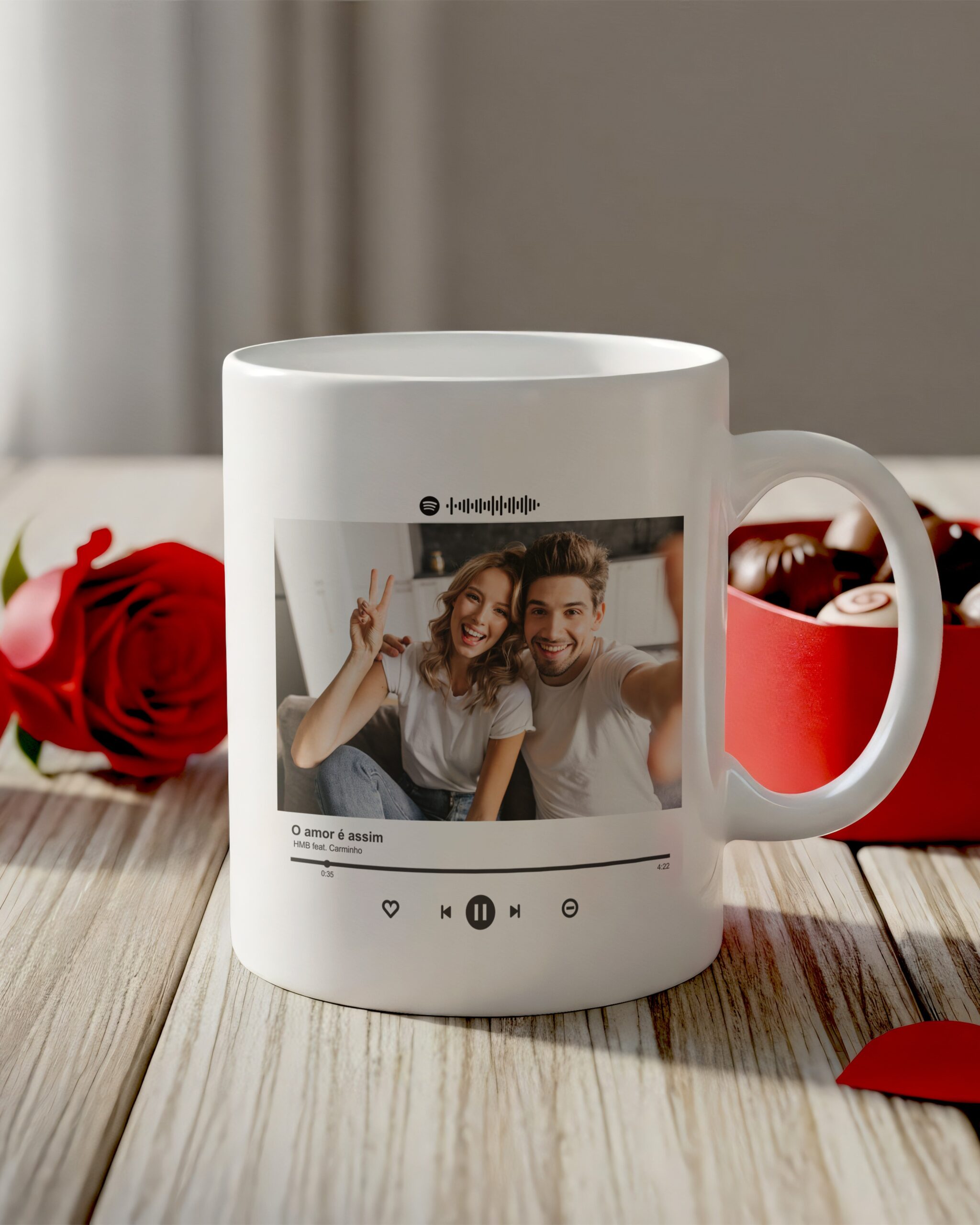 Caneca personalizada Música Spotify com Foto