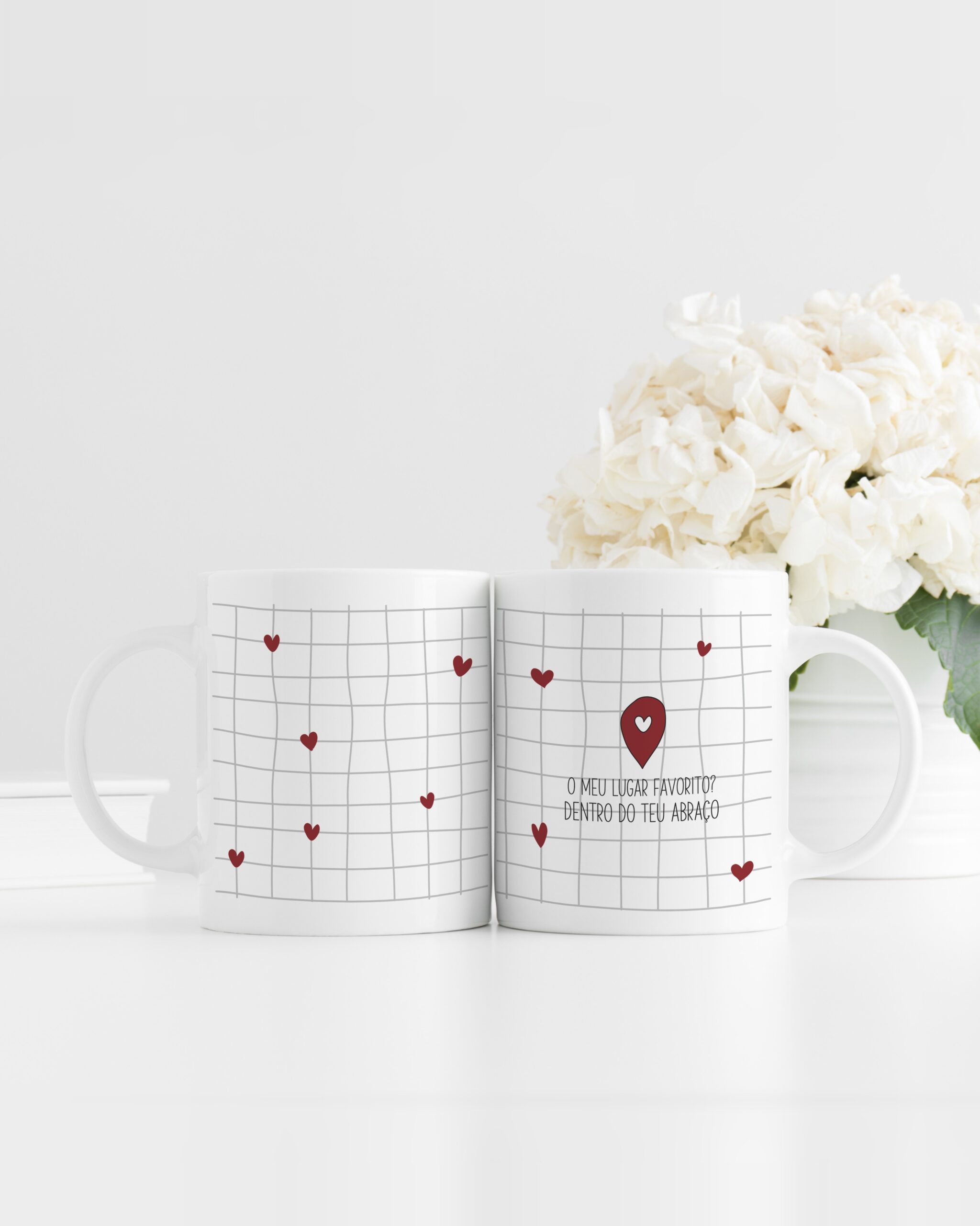 Caneca personalizada O Meu Lugar Favorito é o Teu Abraço