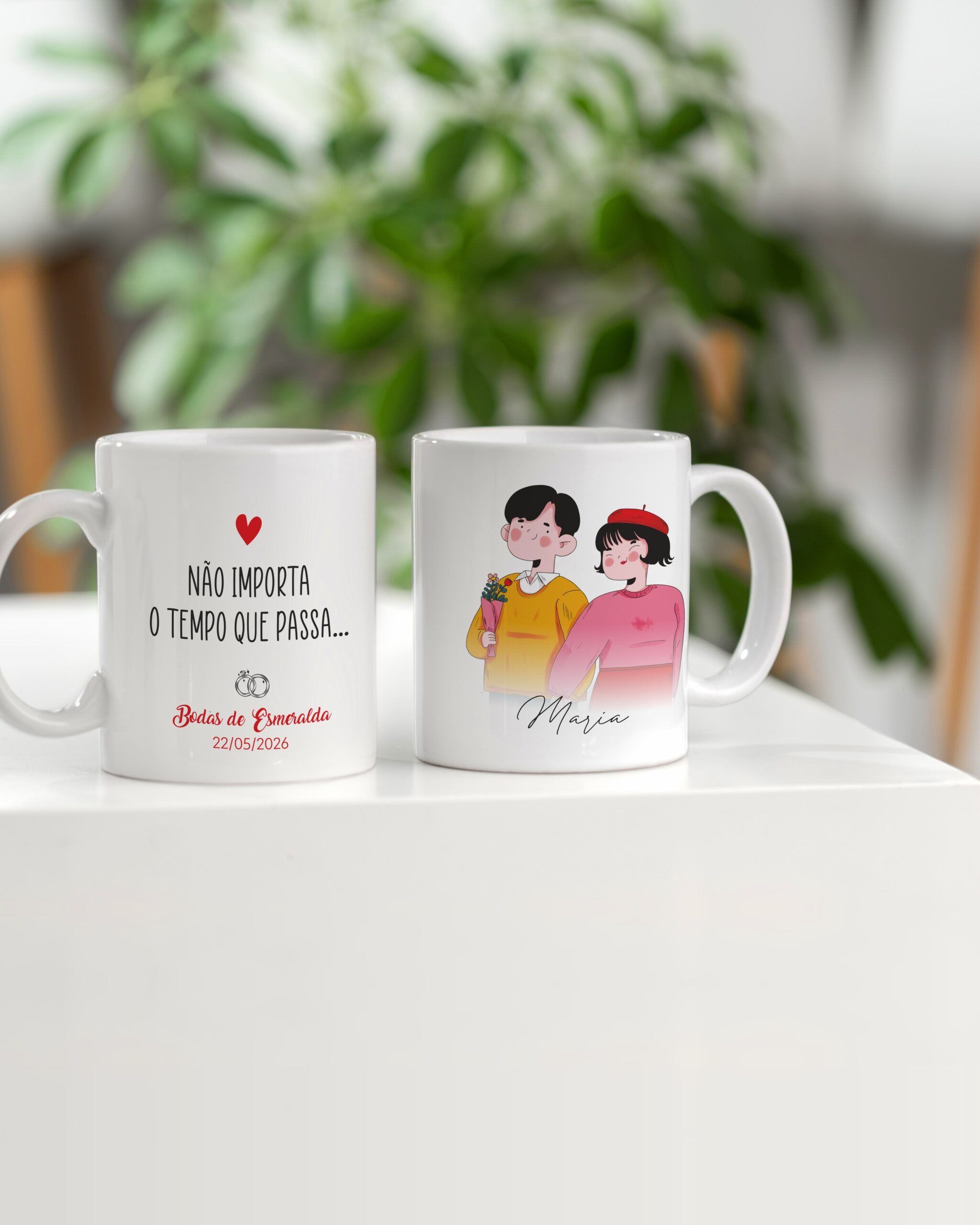 Caneca Bodas Não Importa o Tempo que Passa