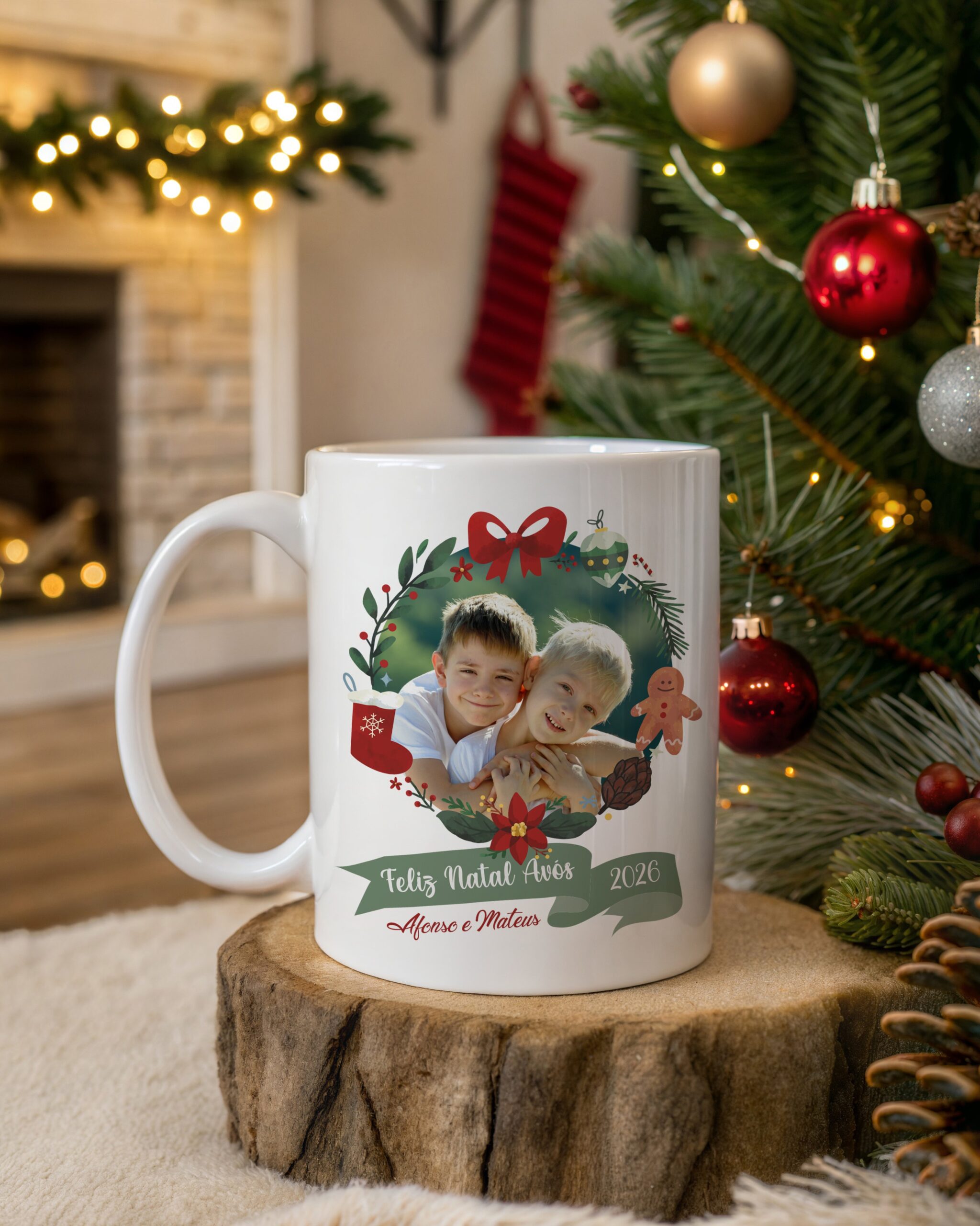 Caneca Feliz Natal Avós