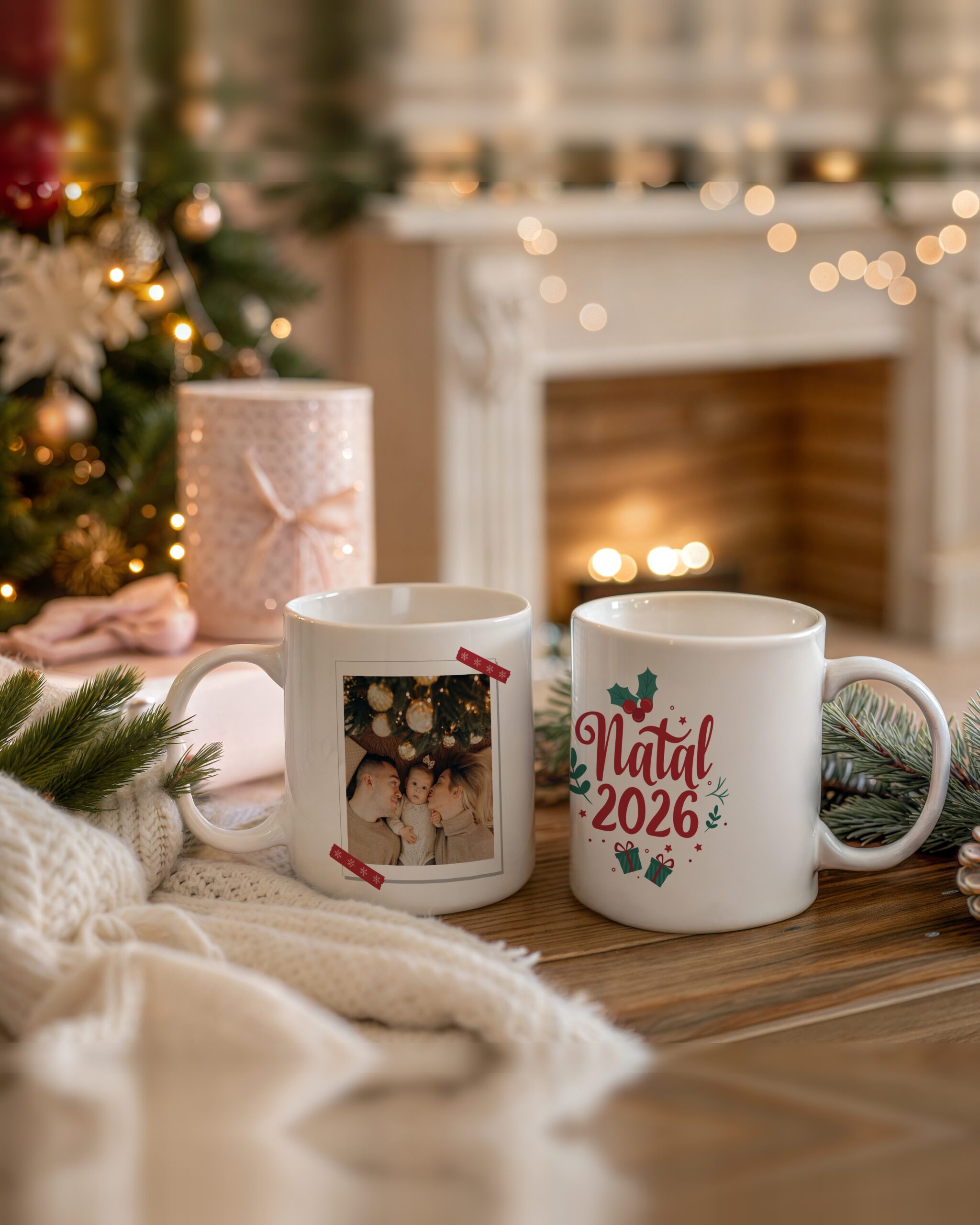 Caneca personalizada Natal 2026 com Foto