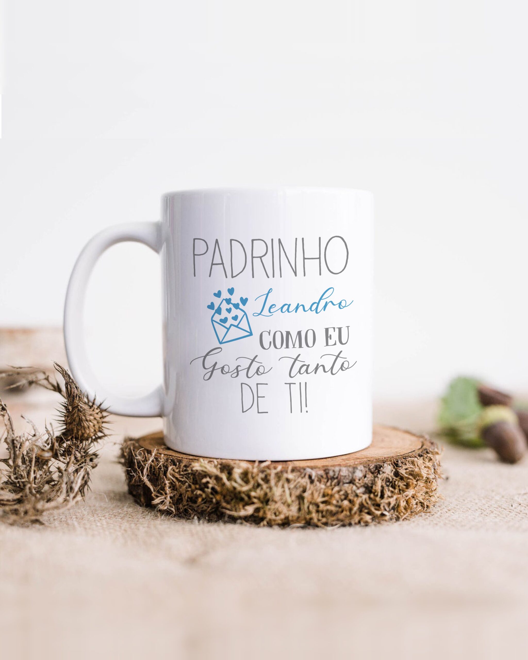 Caneca Padrinho Como Eu Gosto Tanto de Ti