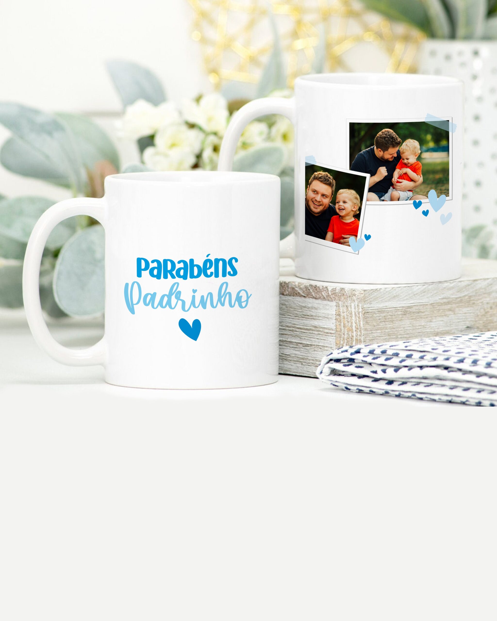 Caneca Parabéns Padrinho com Foto