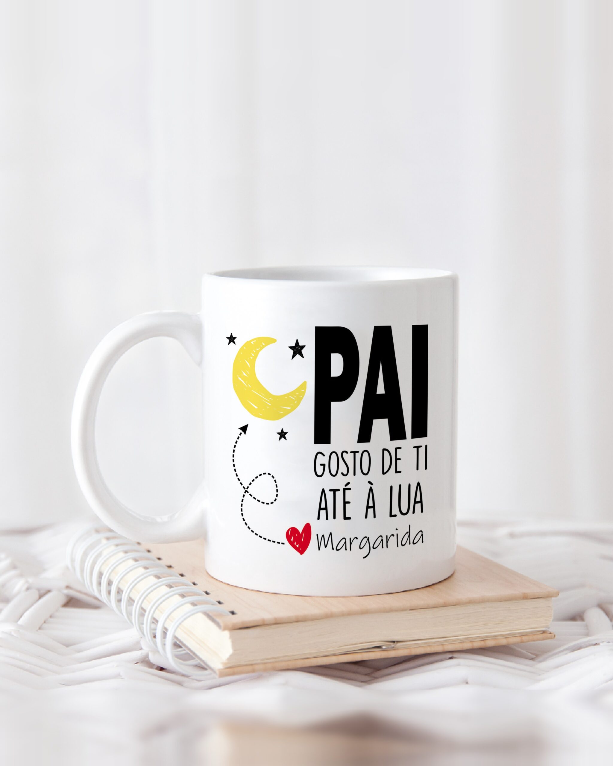 Caneca personalizada Pai Gosto de Ti até à Lua