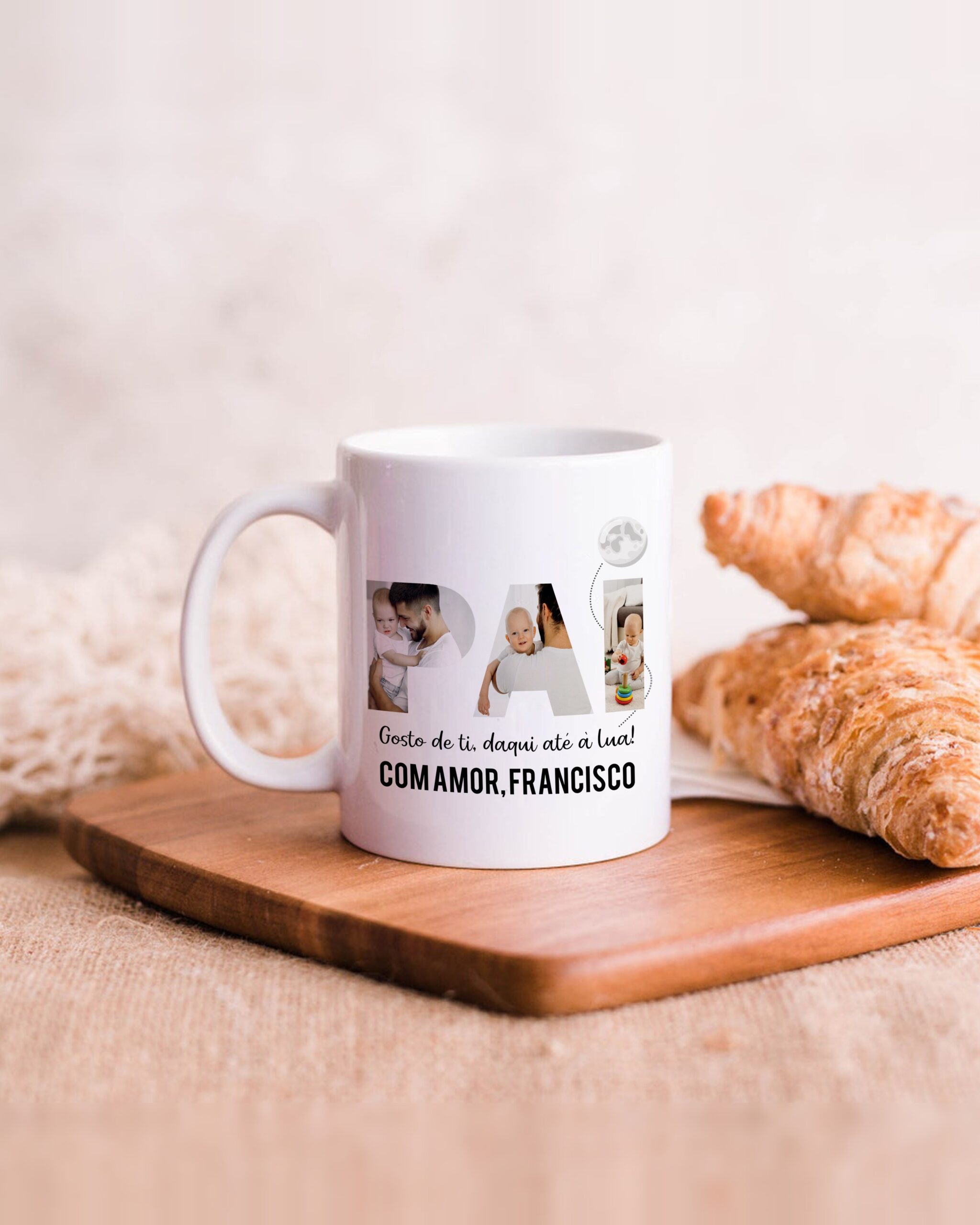 Caneca Pai com Fotos Gosto de Ti