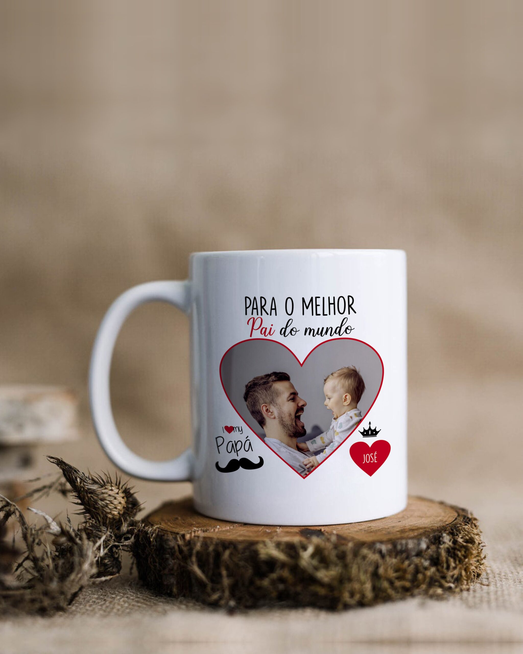 Caneca Para o Melhor Pai do Mundo Coração
