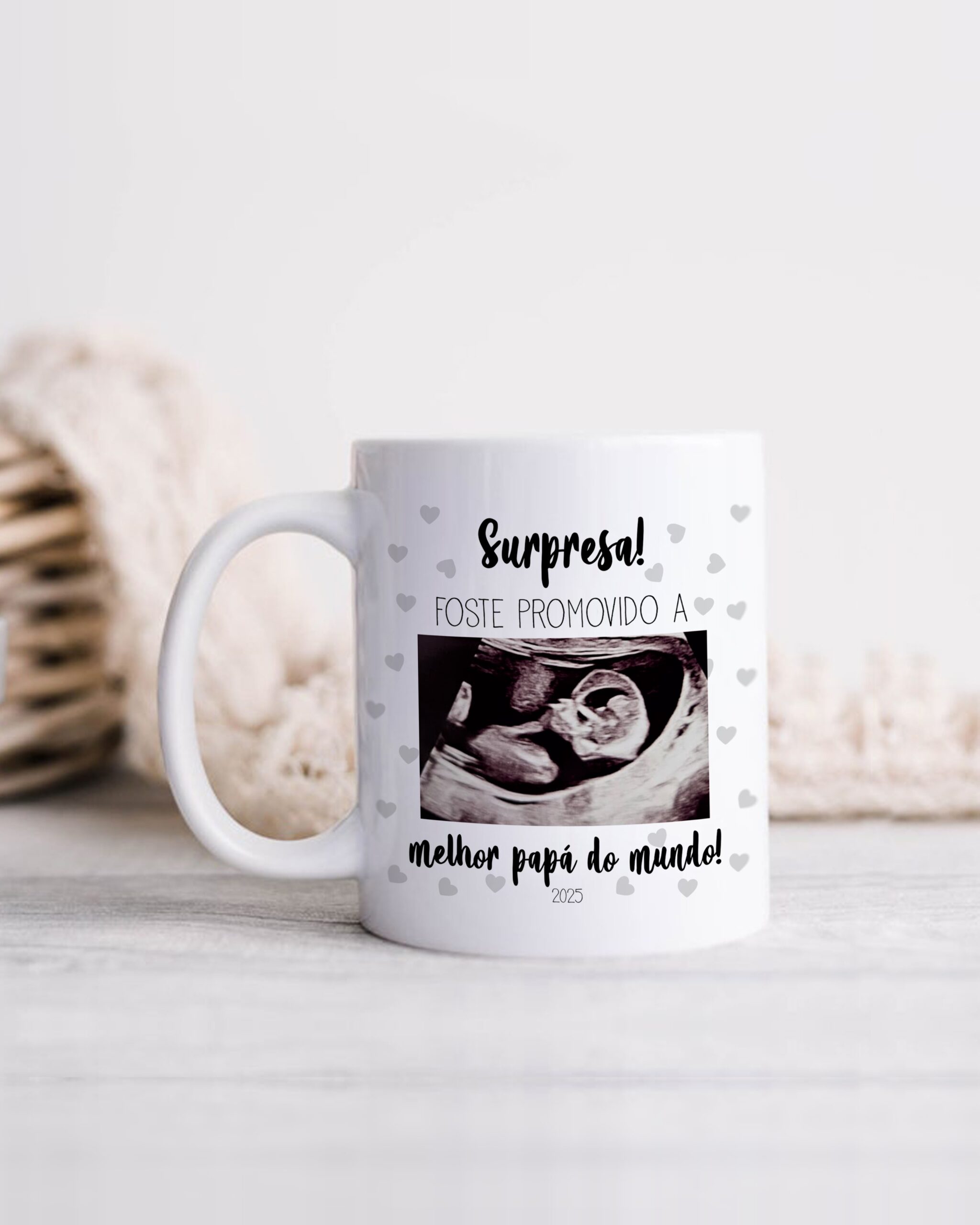 Caneca Foste Promovido a Melhor Papá do Mundo Ecografia