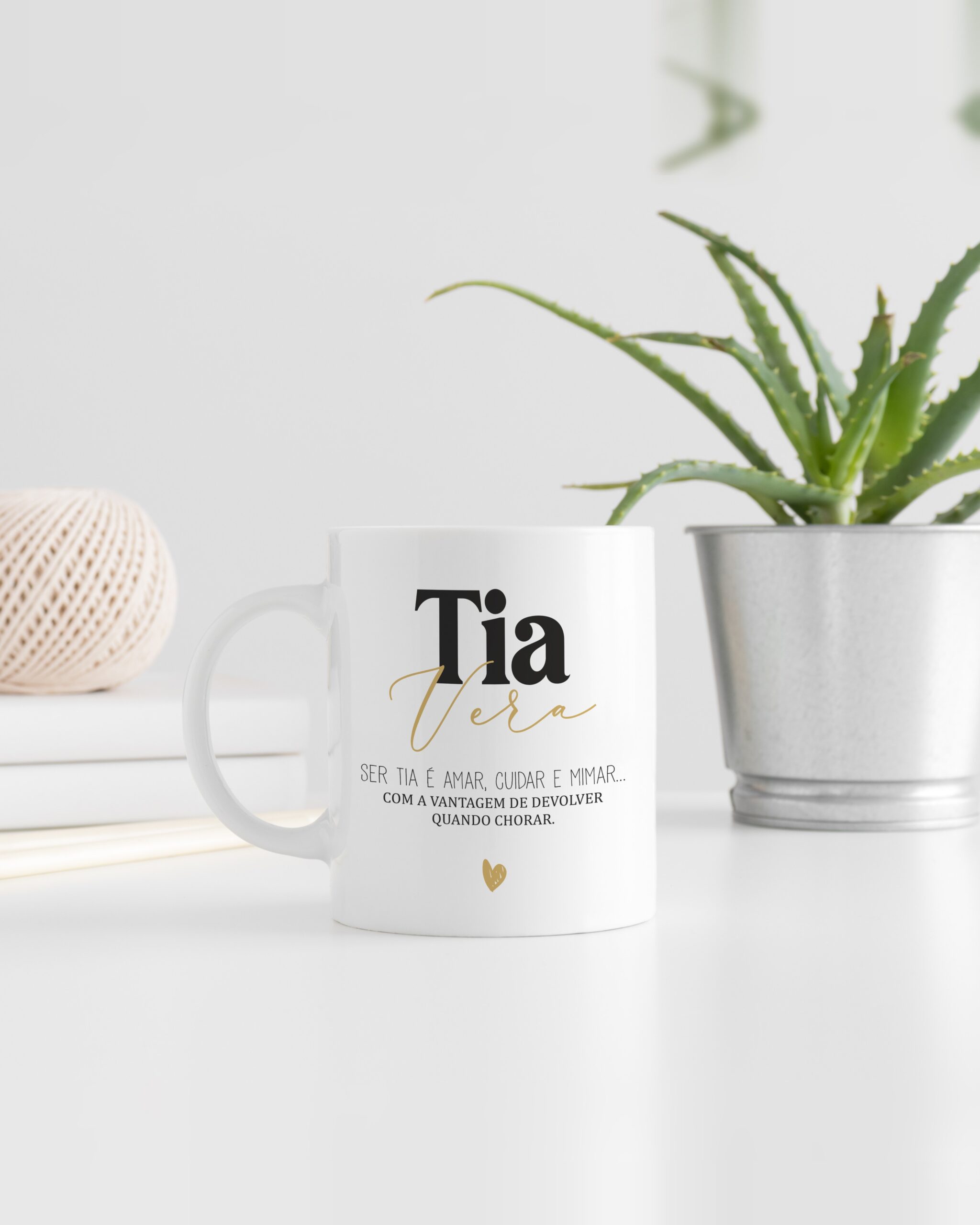 Caneca Ser Tia é Amar Cuidar e Mimar