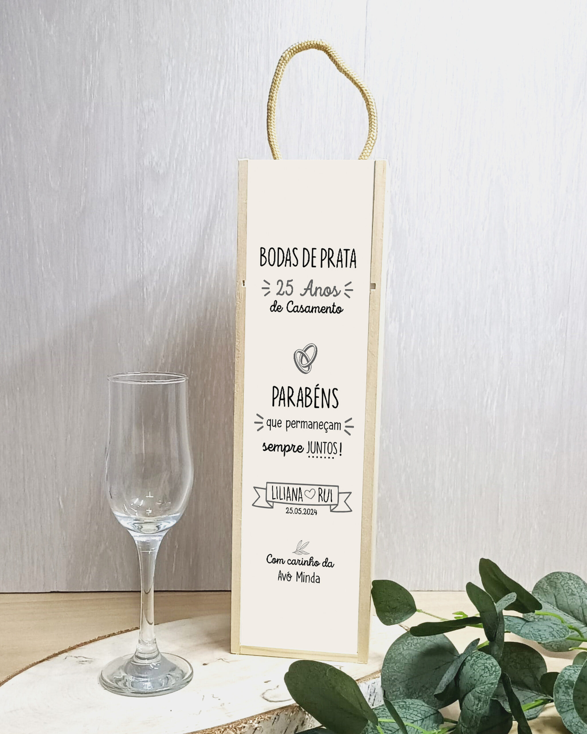 Caixa de Vinho Bodas de Prata