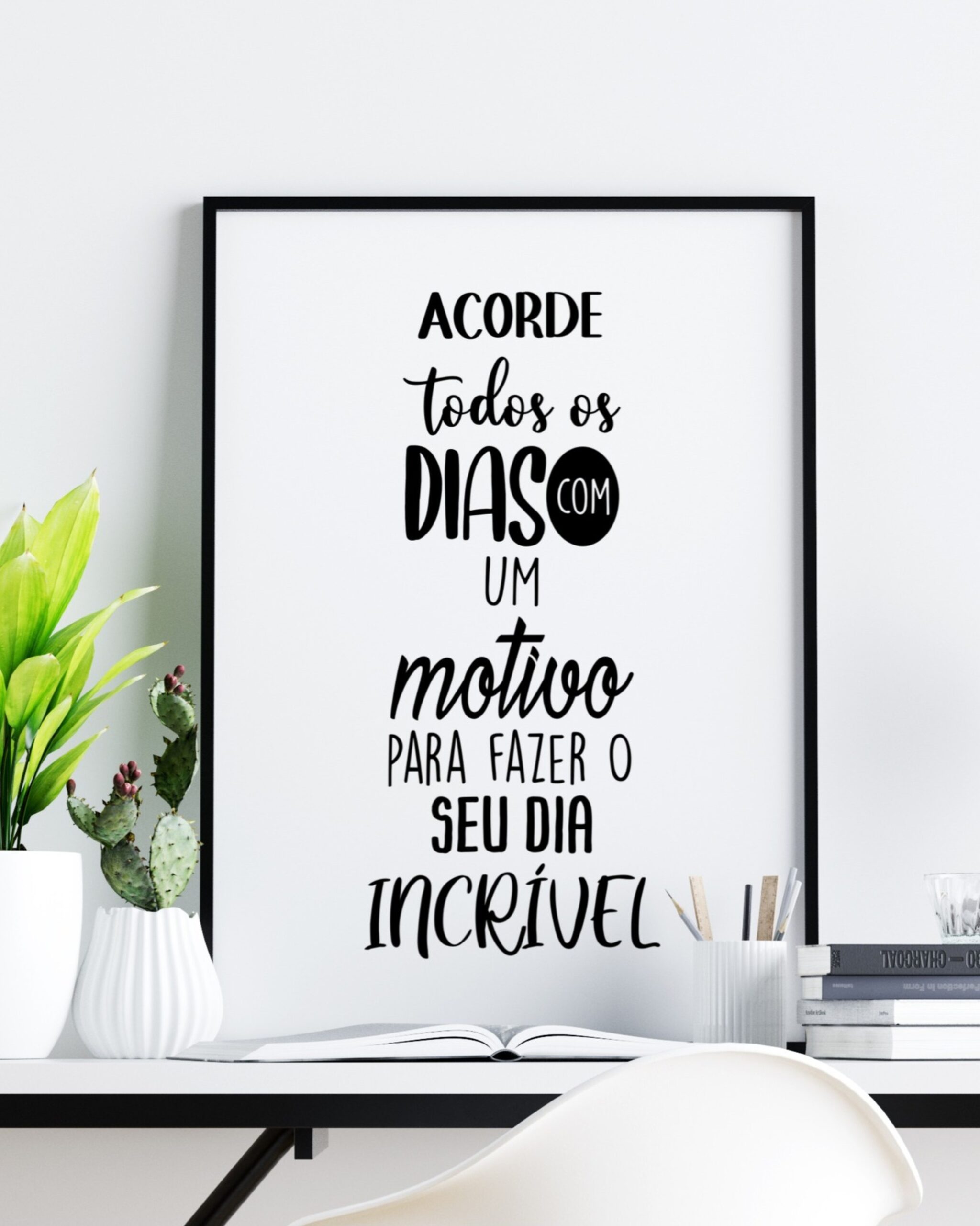 Moldura Acorde Todos os Dias com um Motivo