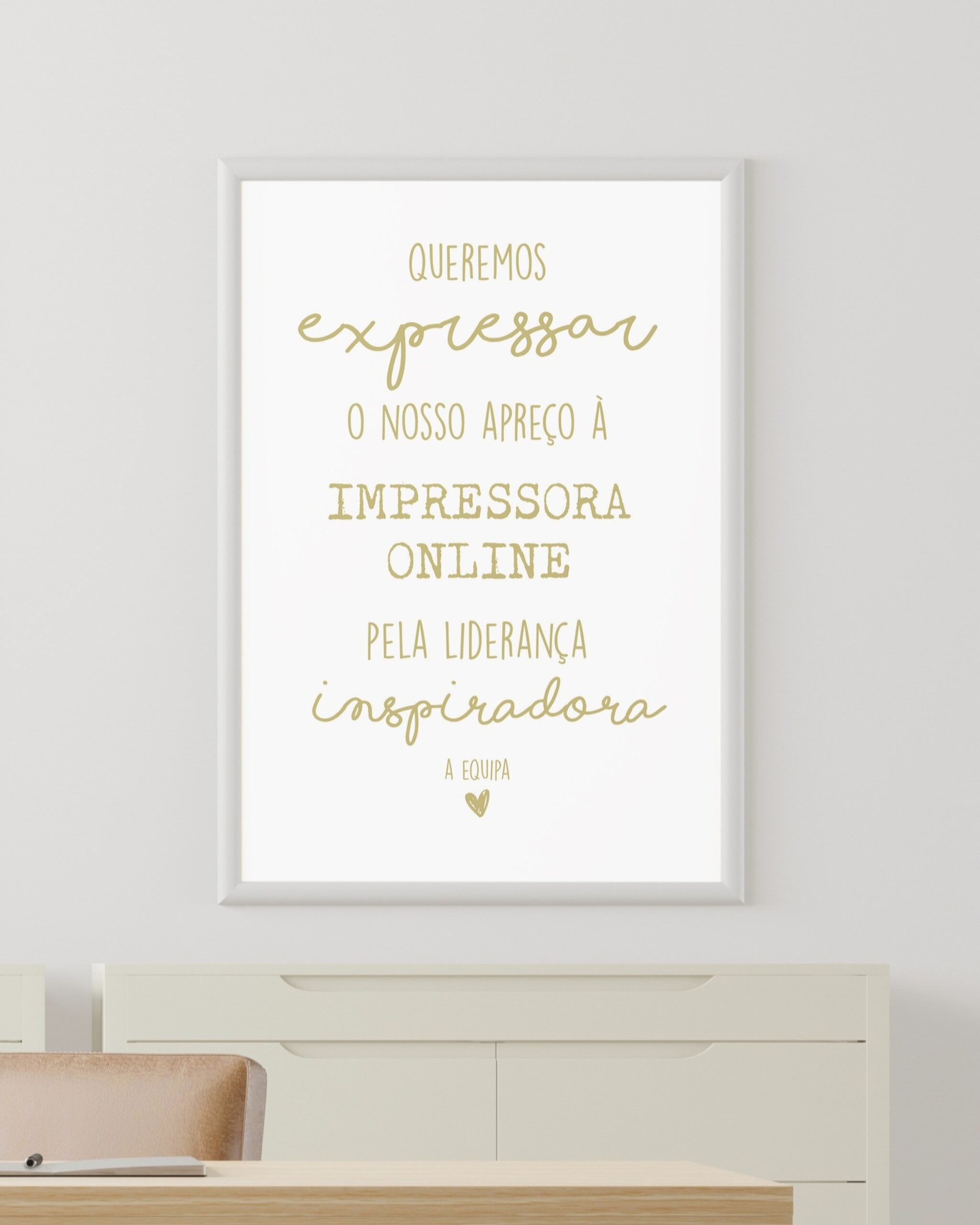Moldura Queremos Expressar o Nosso Apreço