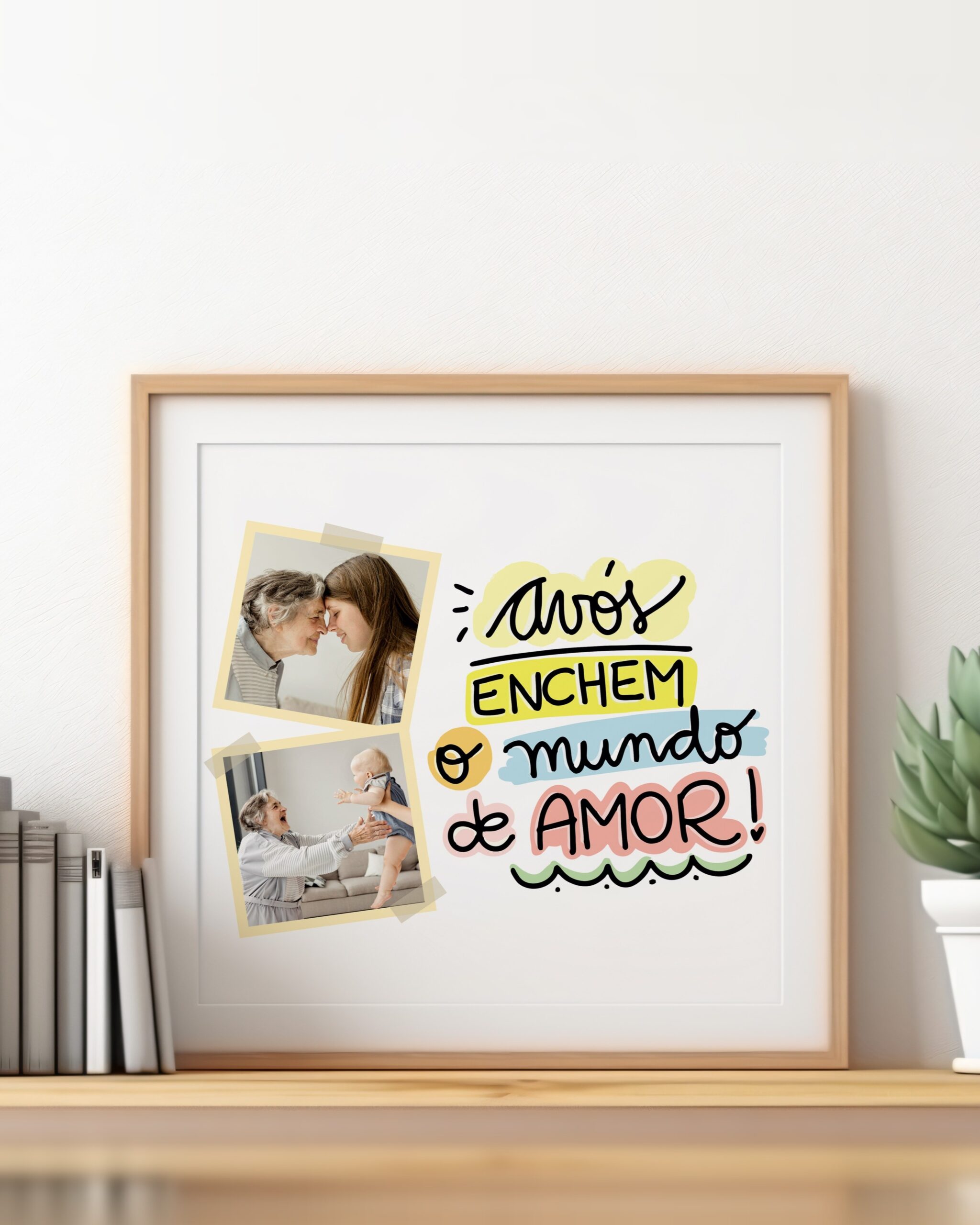 Moldura Avós Enchem o Mundo de Amor