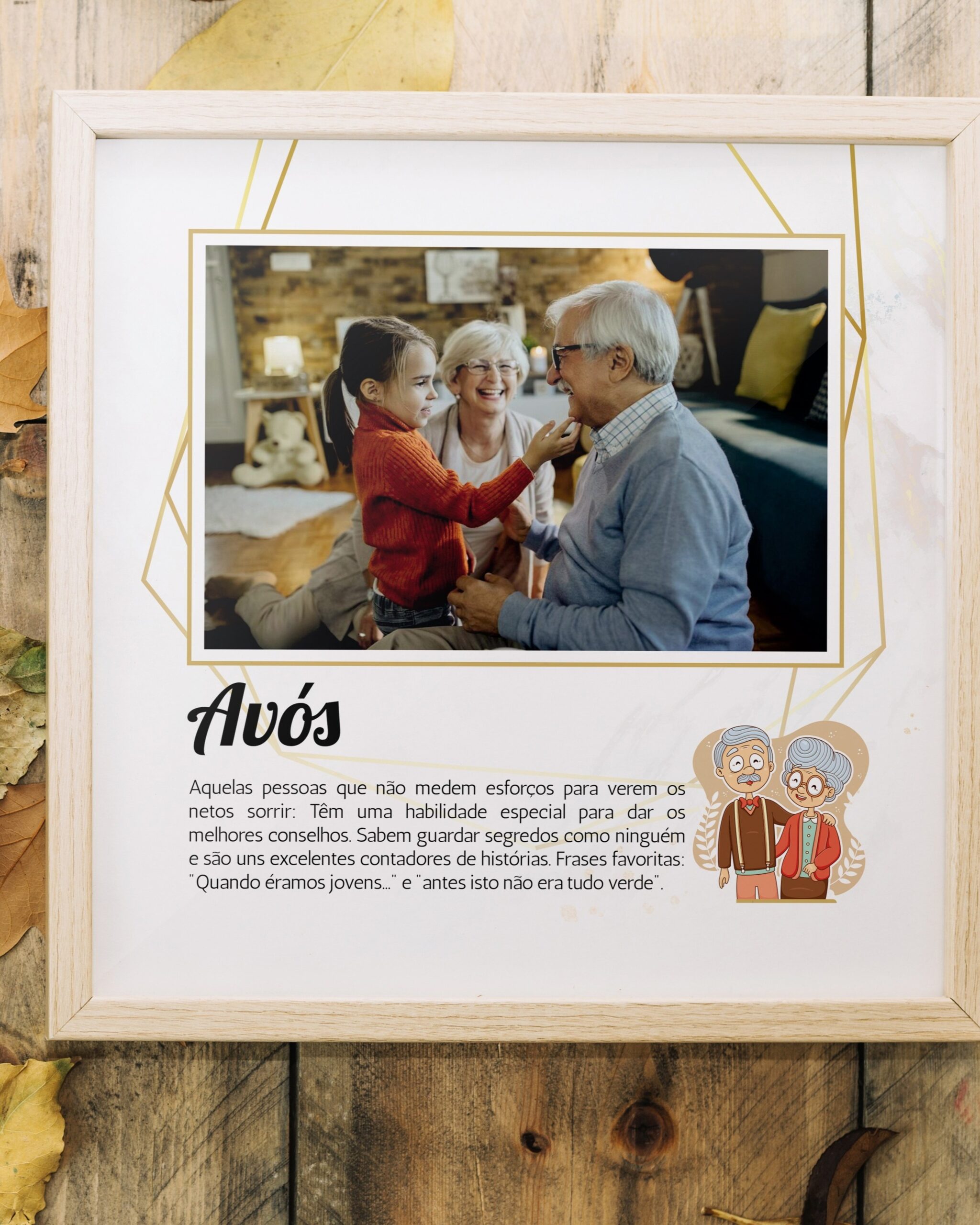 Moldura Avós com Foto e Texto
