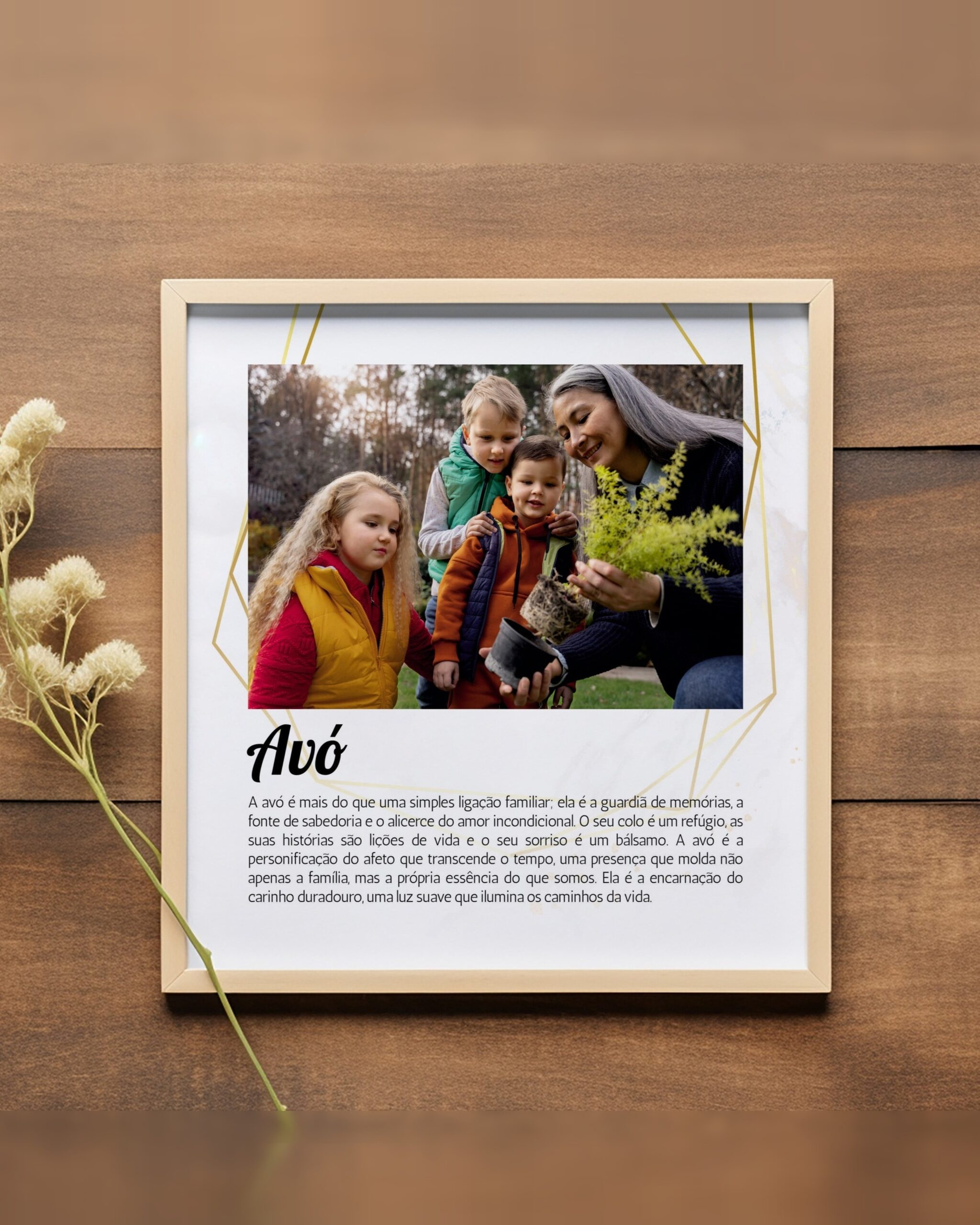 Moldura Avó com Foto e Texto