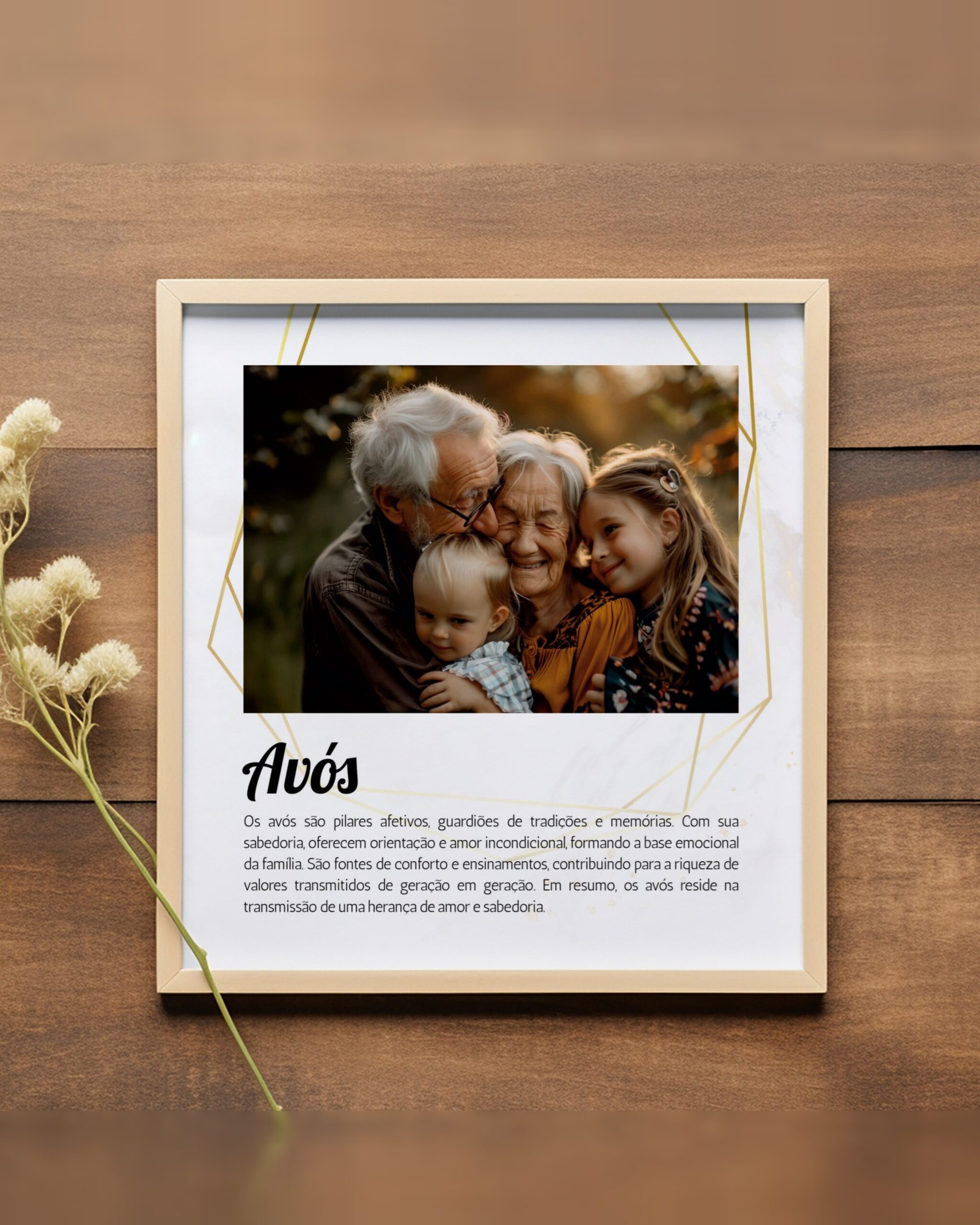 Moldura Avós com Foto e Texto Simples