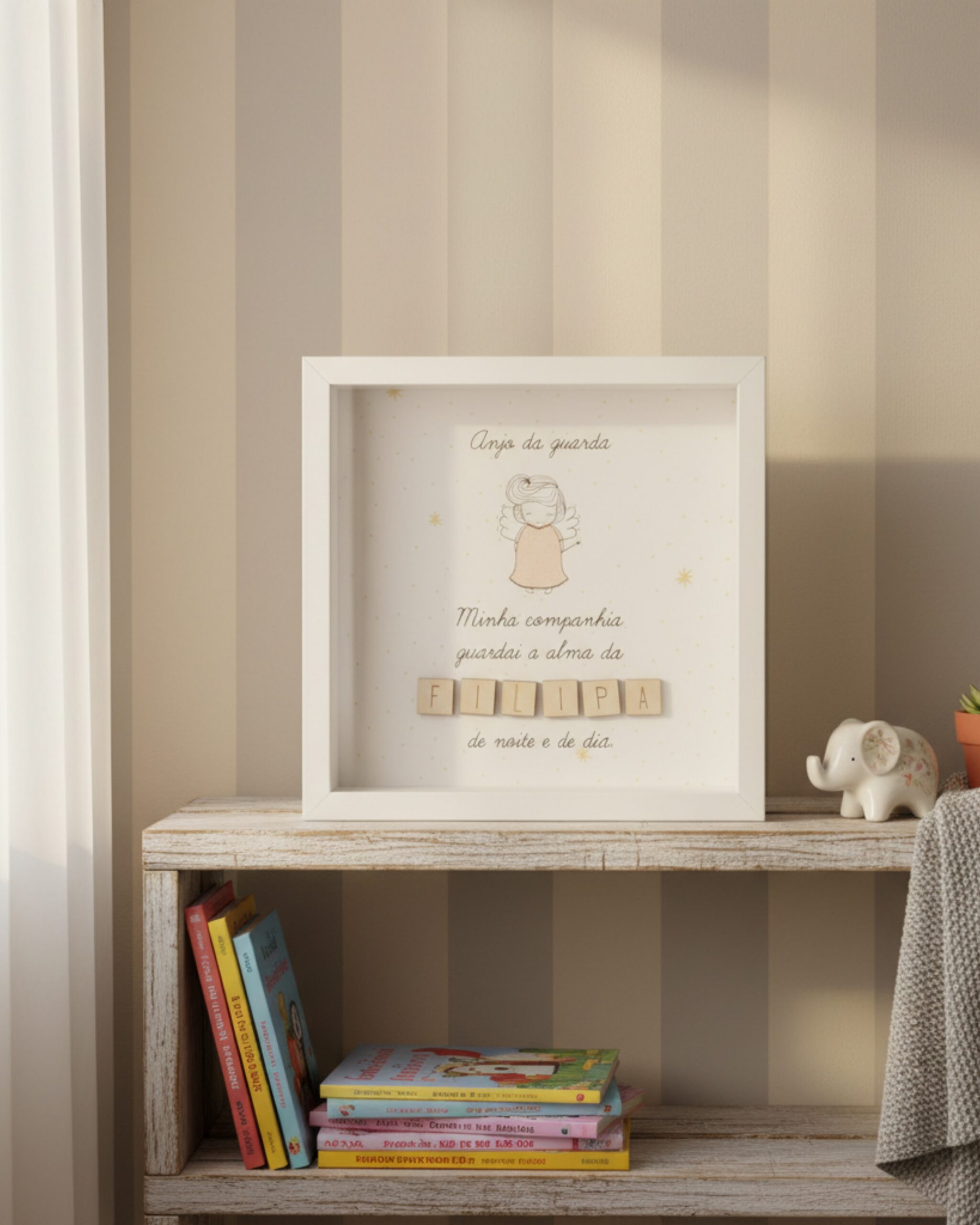 Moldura Anjo da Guarda Menina