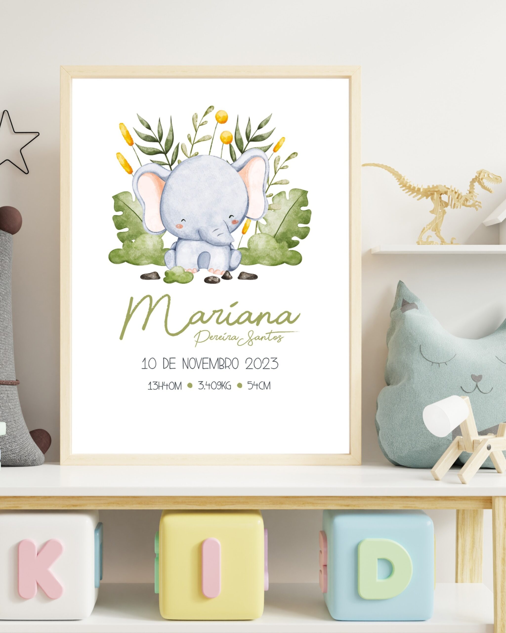 Moldura Nascimento Elefante