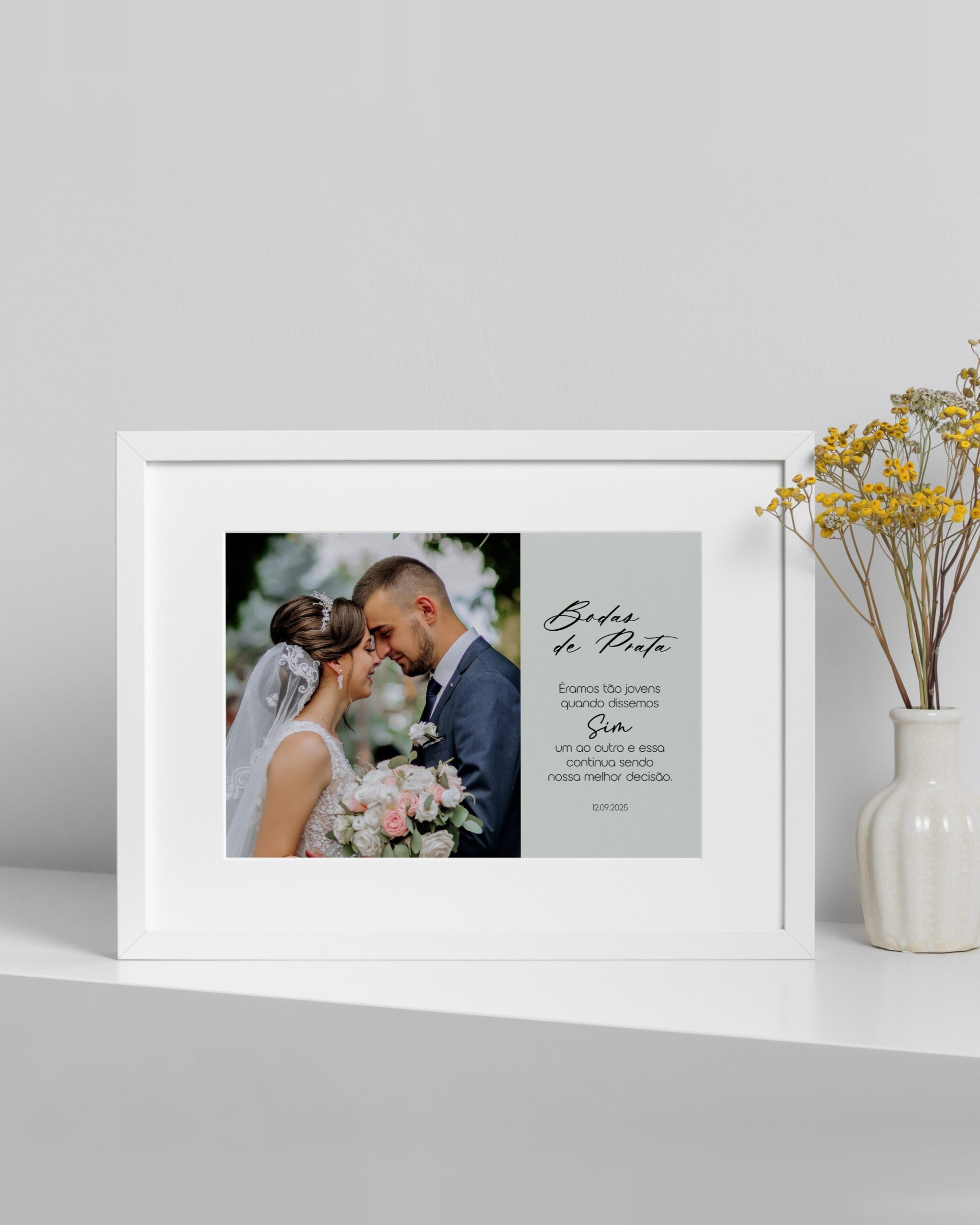 Moldura Bodas de Prata com Foto