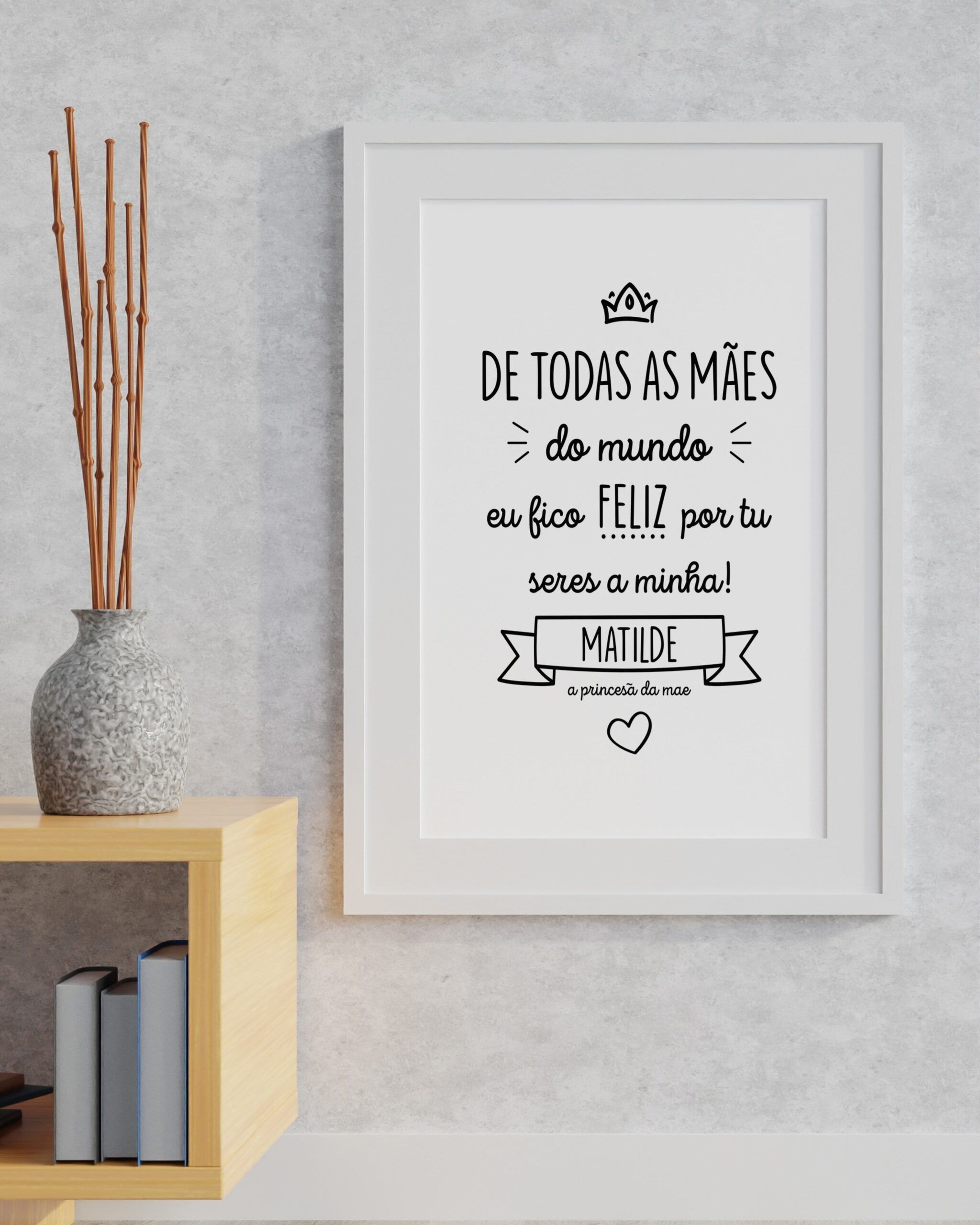 Moldura De Todas as Mães do Mundo Fico Feliz por Seres a Minha