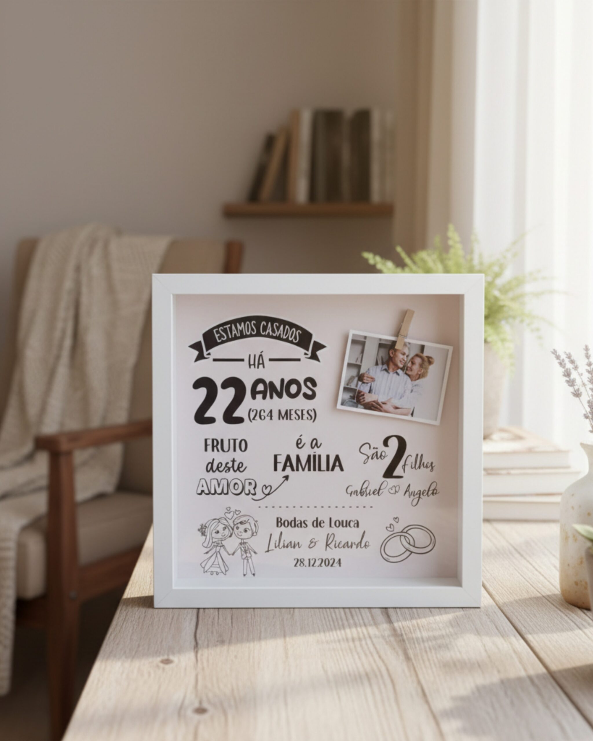 Moldura Estamos Casados Há Anos com Foto