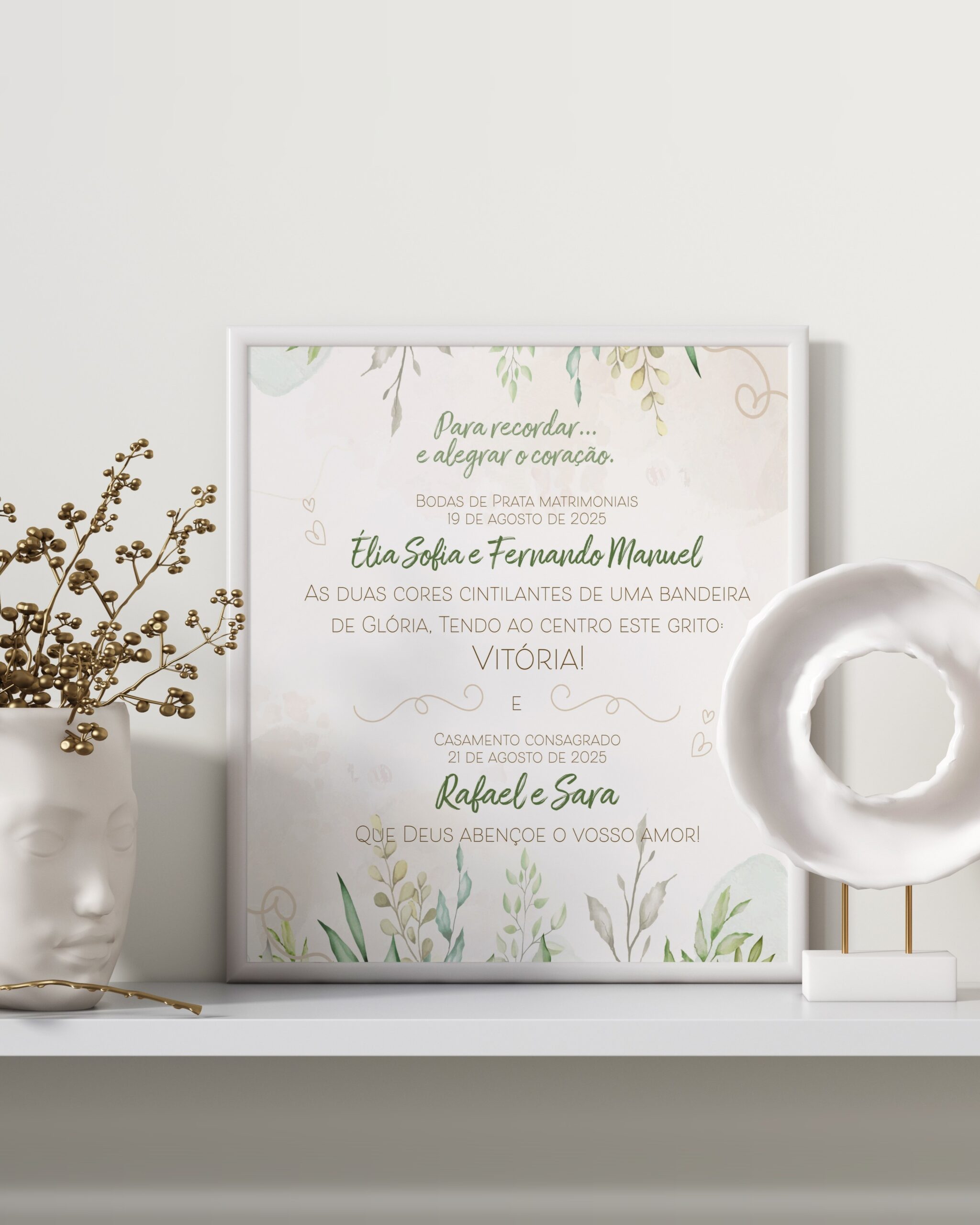 Moldura Bodas Para Recordar Verde