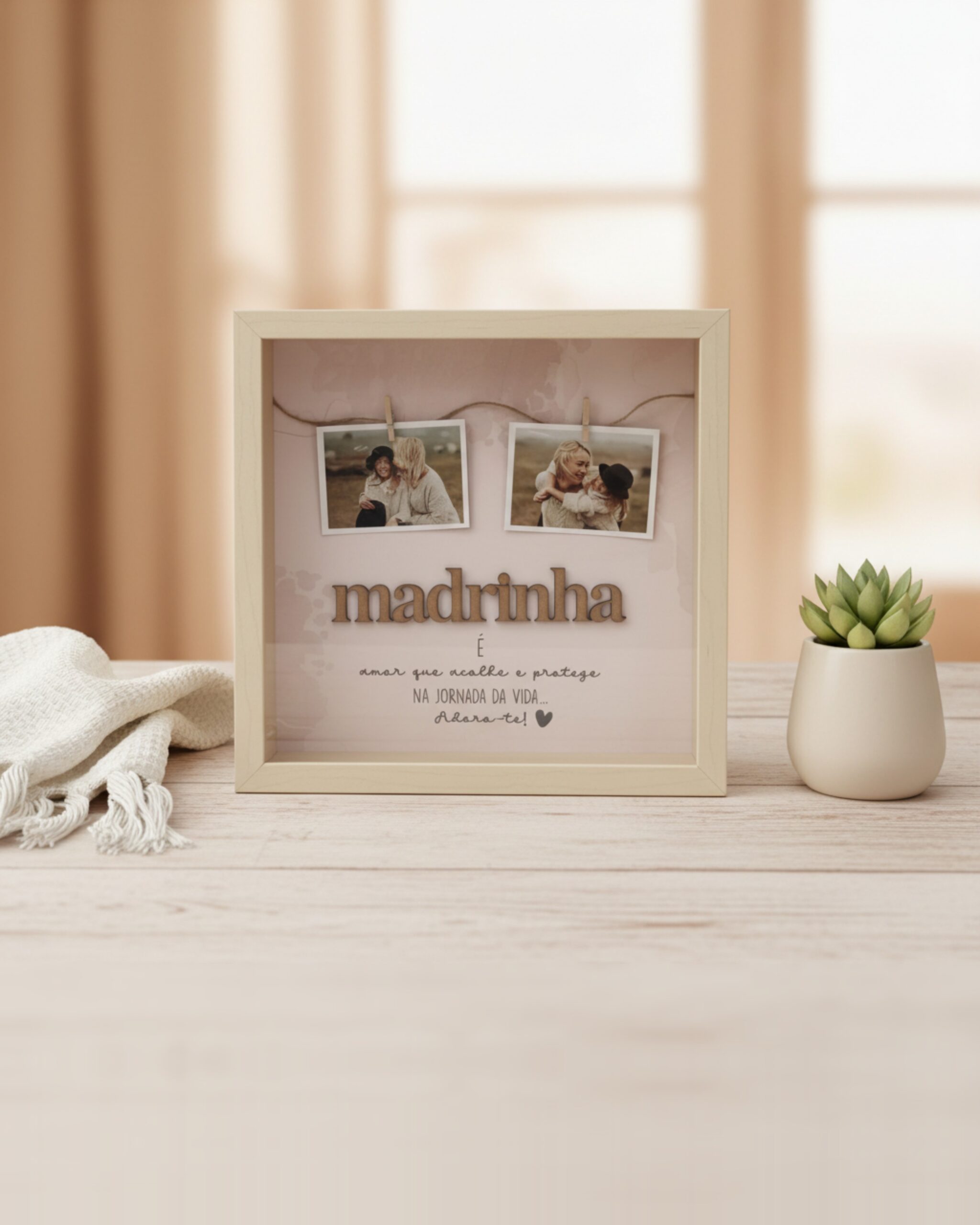 Moldura Madrinha Amor que Cuida e Protege