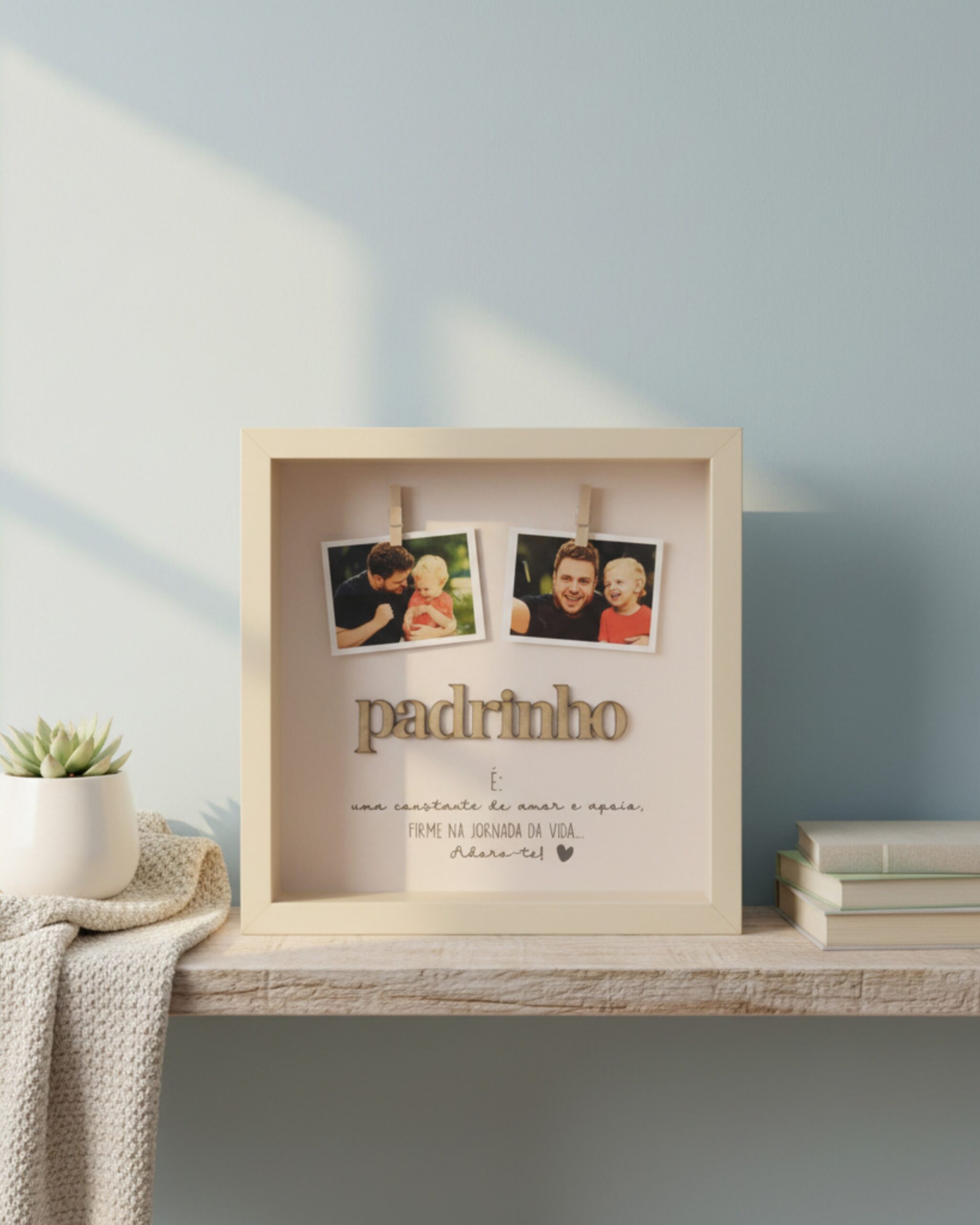 Moldura Padrinho Amor que Cuida e Protege