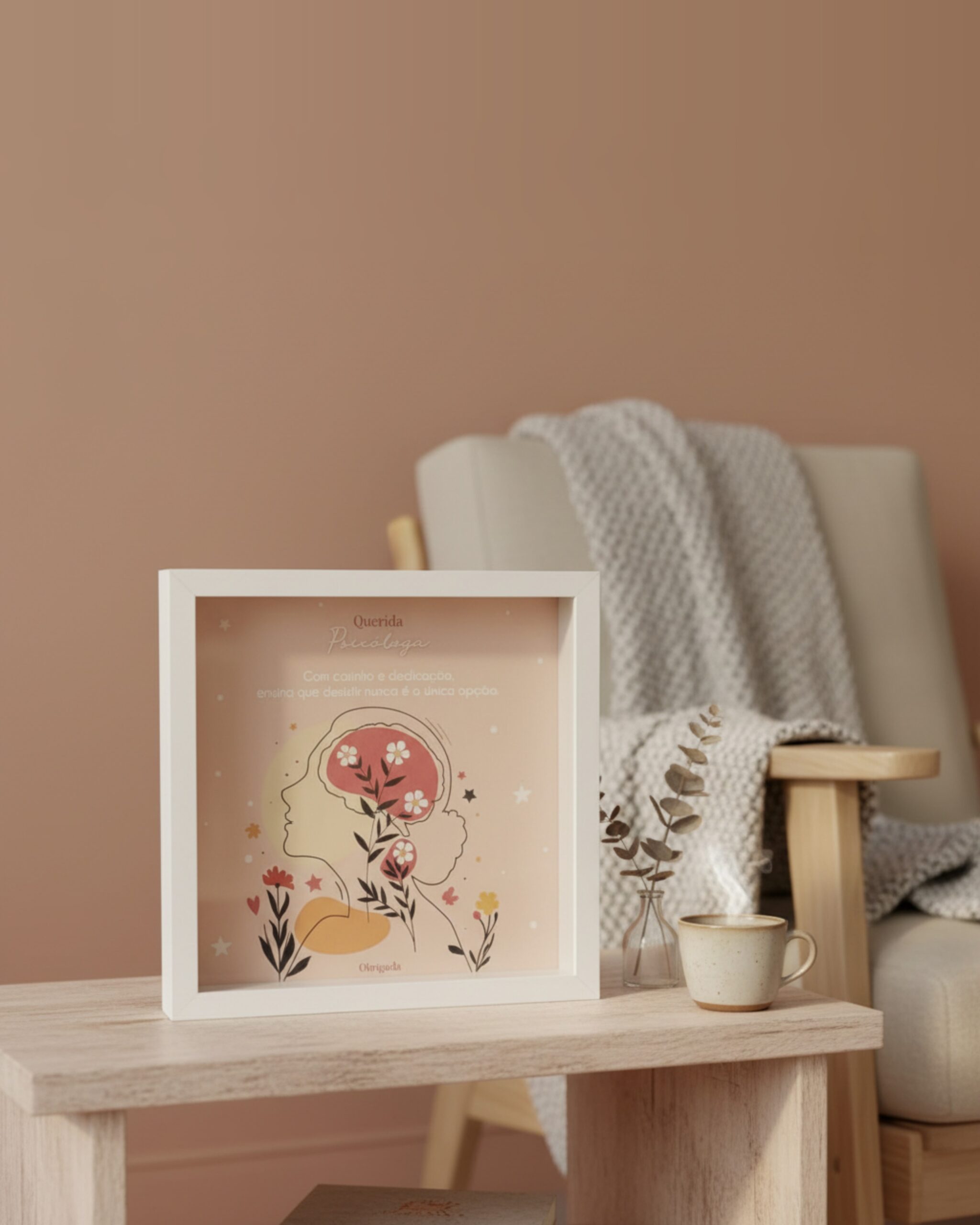 Moldura Ilustração Floral com Texto
